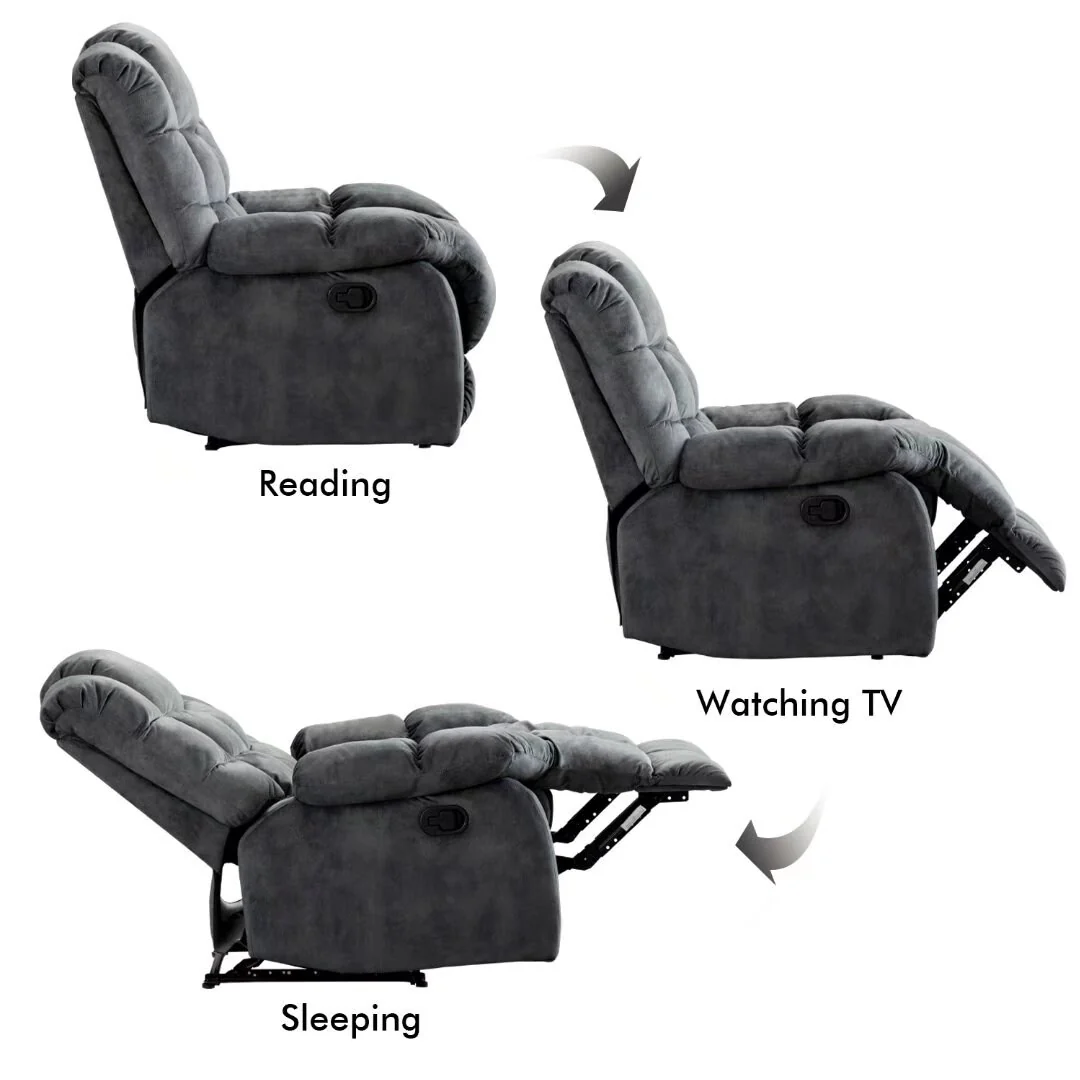 Manual Ergonomic Overstuffed Recliner Chair