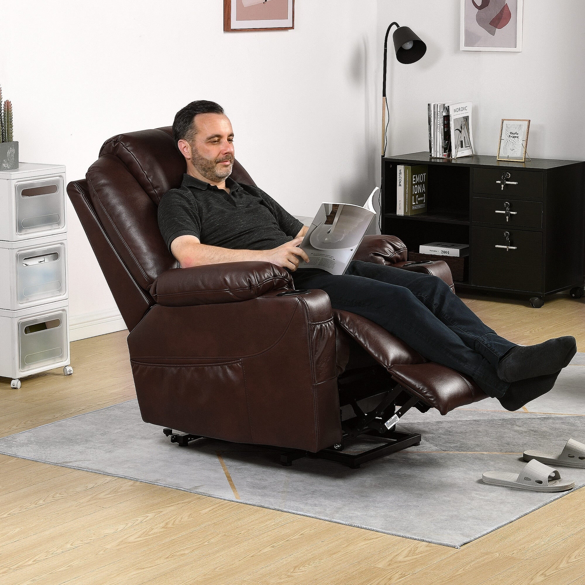 Modern Electric Lift Power Recliner Chair Heated Massage Sofa Lounge