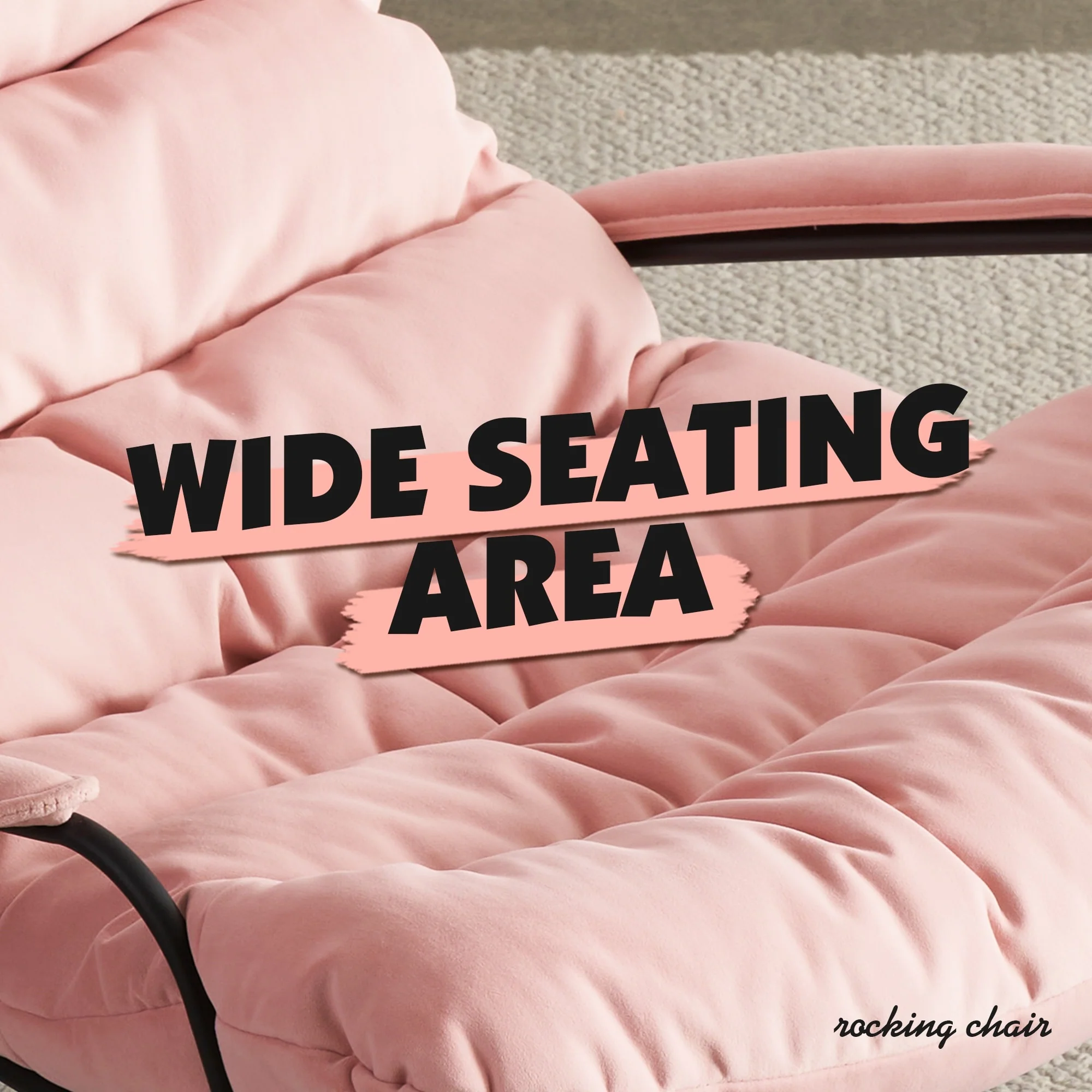 OVIOS Living Room Accent Chair Rocking Recliner Chair with Ottoman