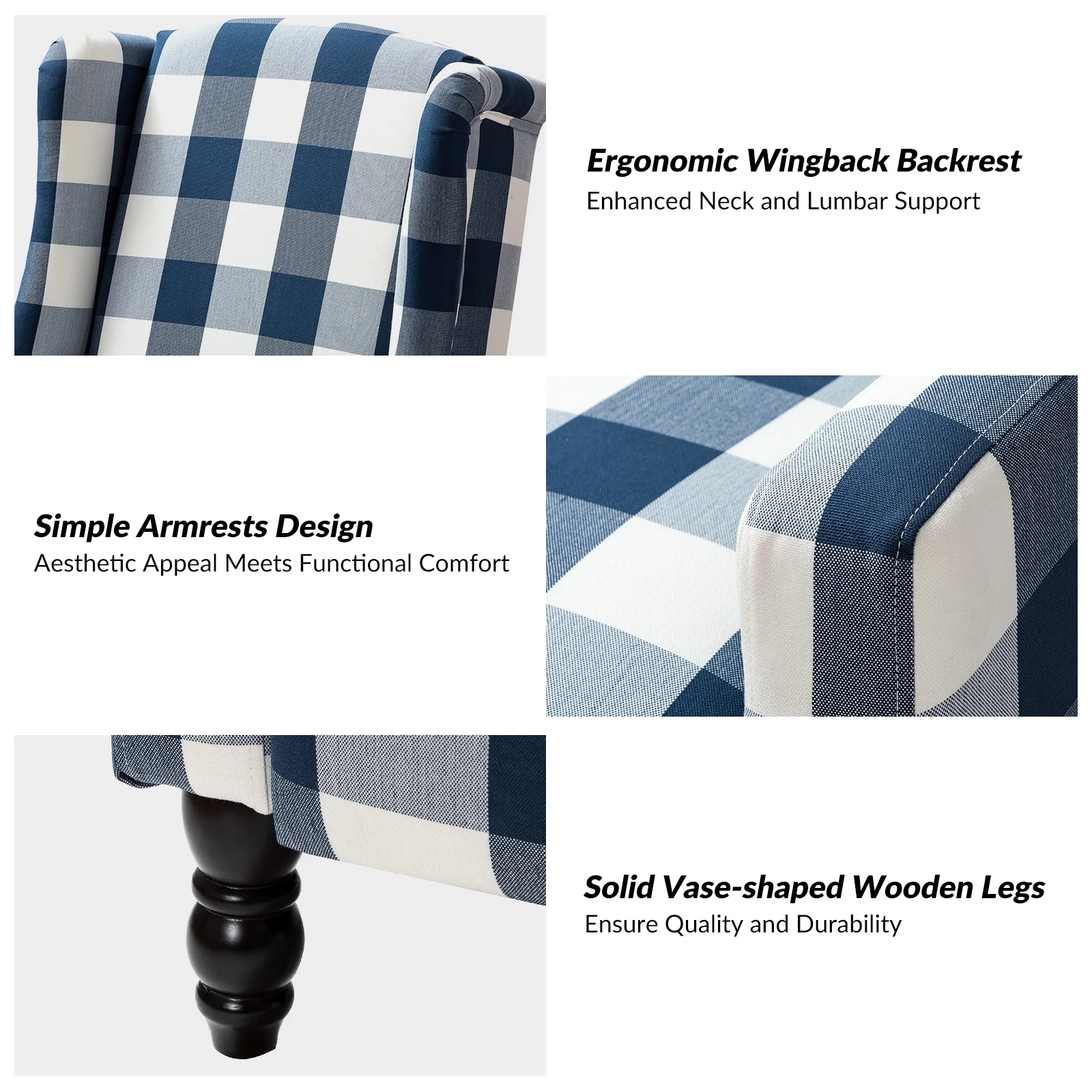 Damaris Mid-Century Modern Manual Pushback Recliner with Wingback Design Set of 2 by HULALA HOME