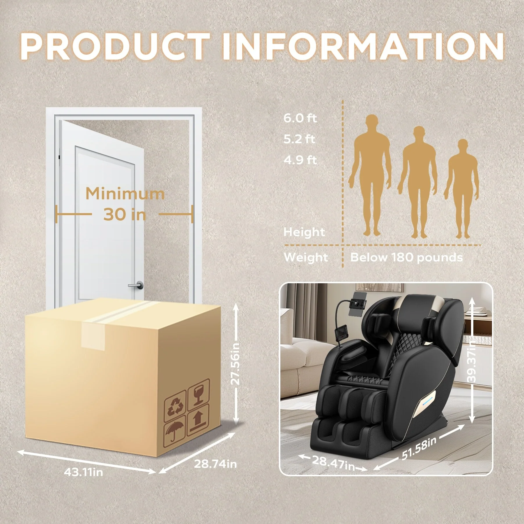 Massage Chair Recliner with Zero Gravity