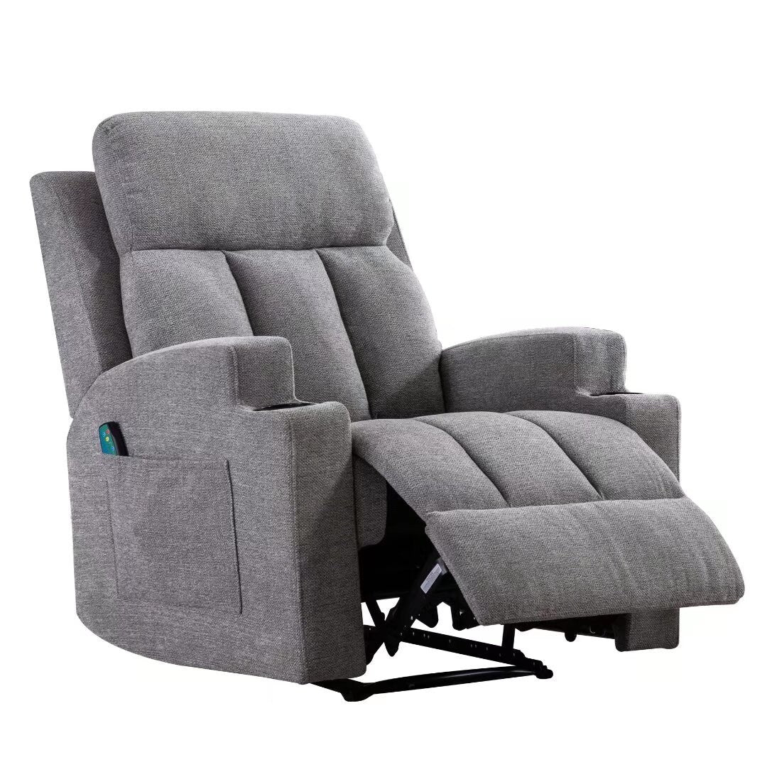 Massage Recliner and Manual Singles Sofa with Remote control