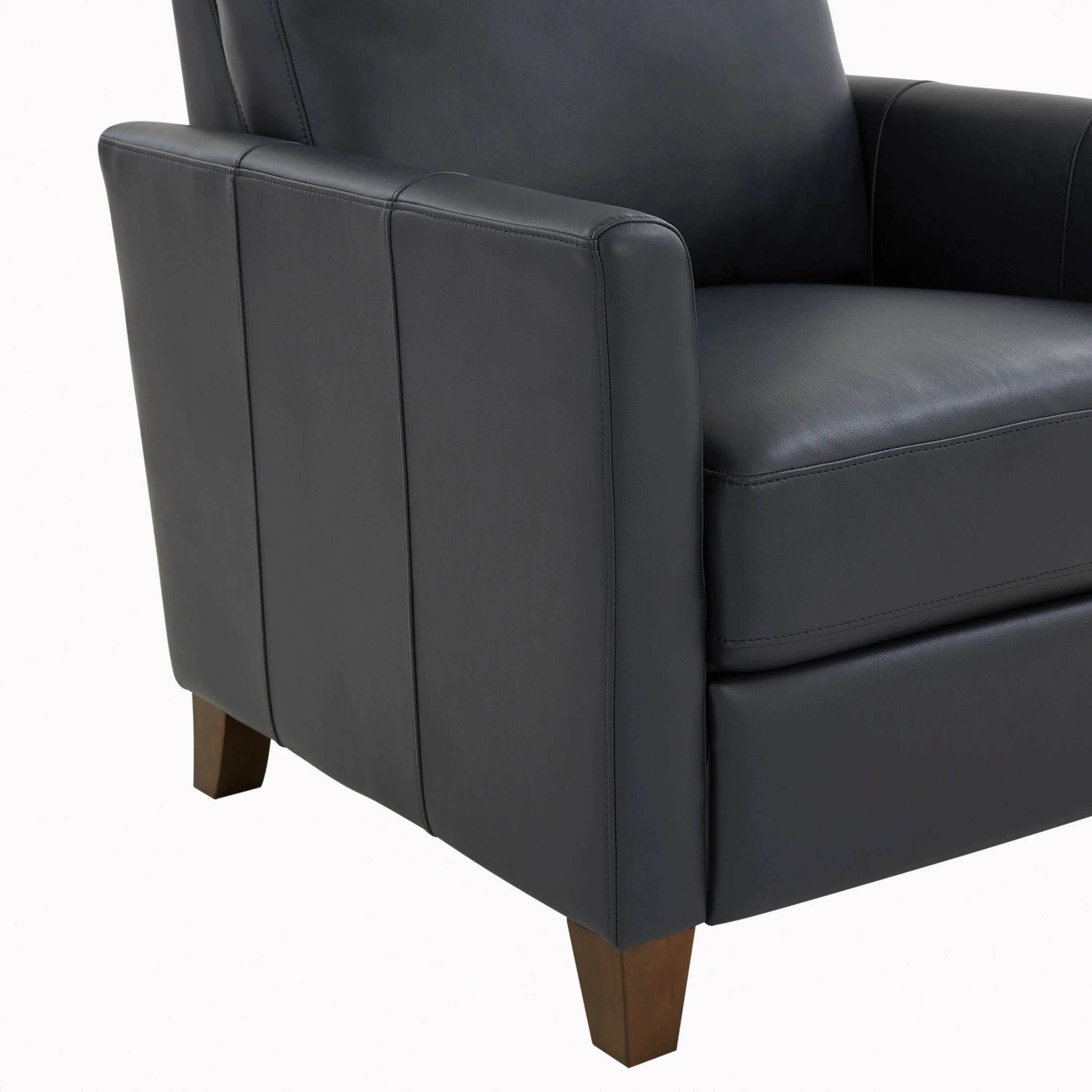 Pablo Midnight Blue Faux Leather Modern Recliner