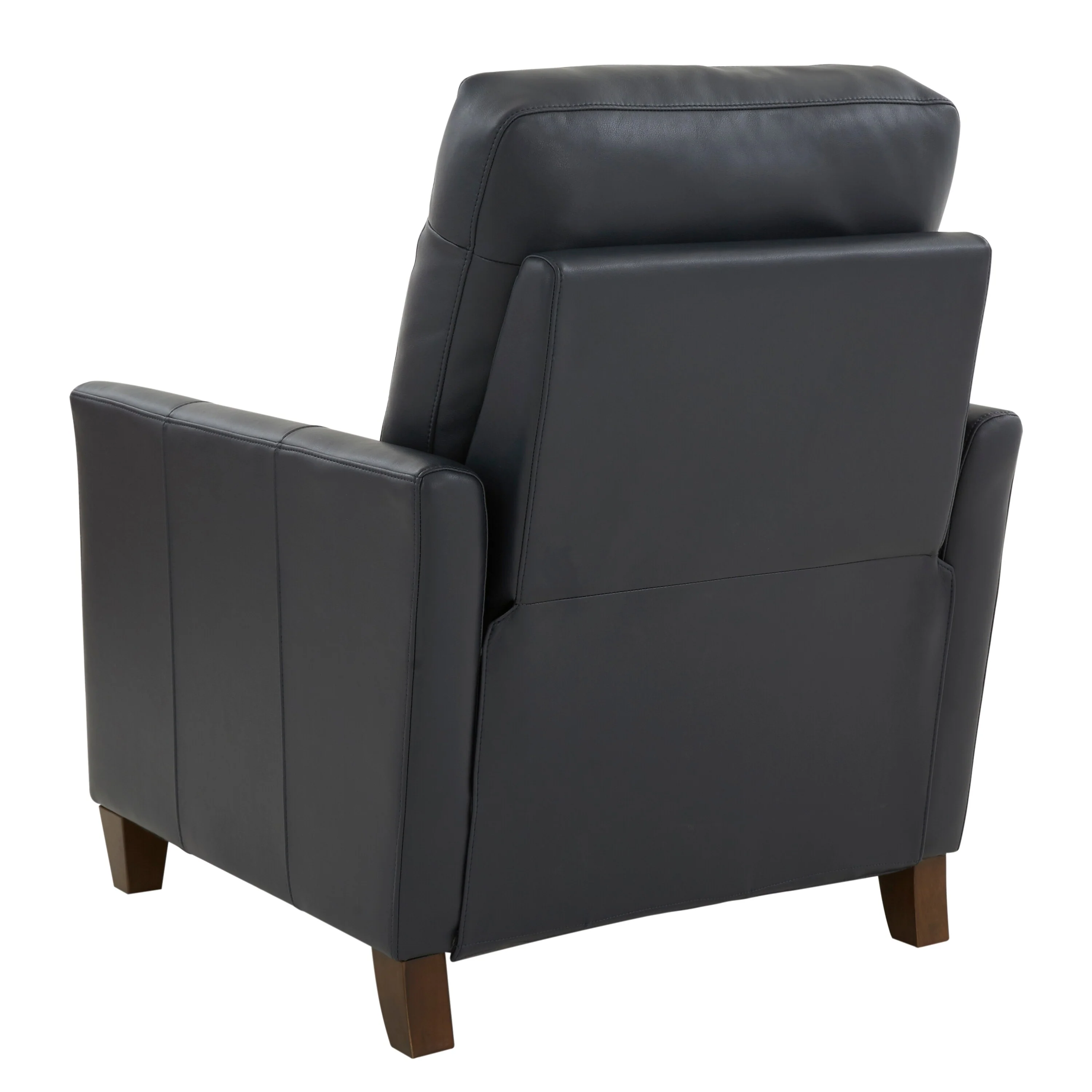 Pablo Midnight Blue Faux Leather Modern Recliner