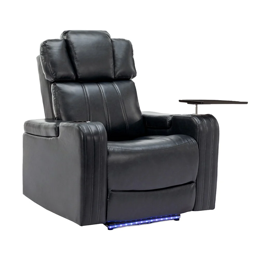 Home Theater Power Recliner, PU Leather, with BT Speaker, USB