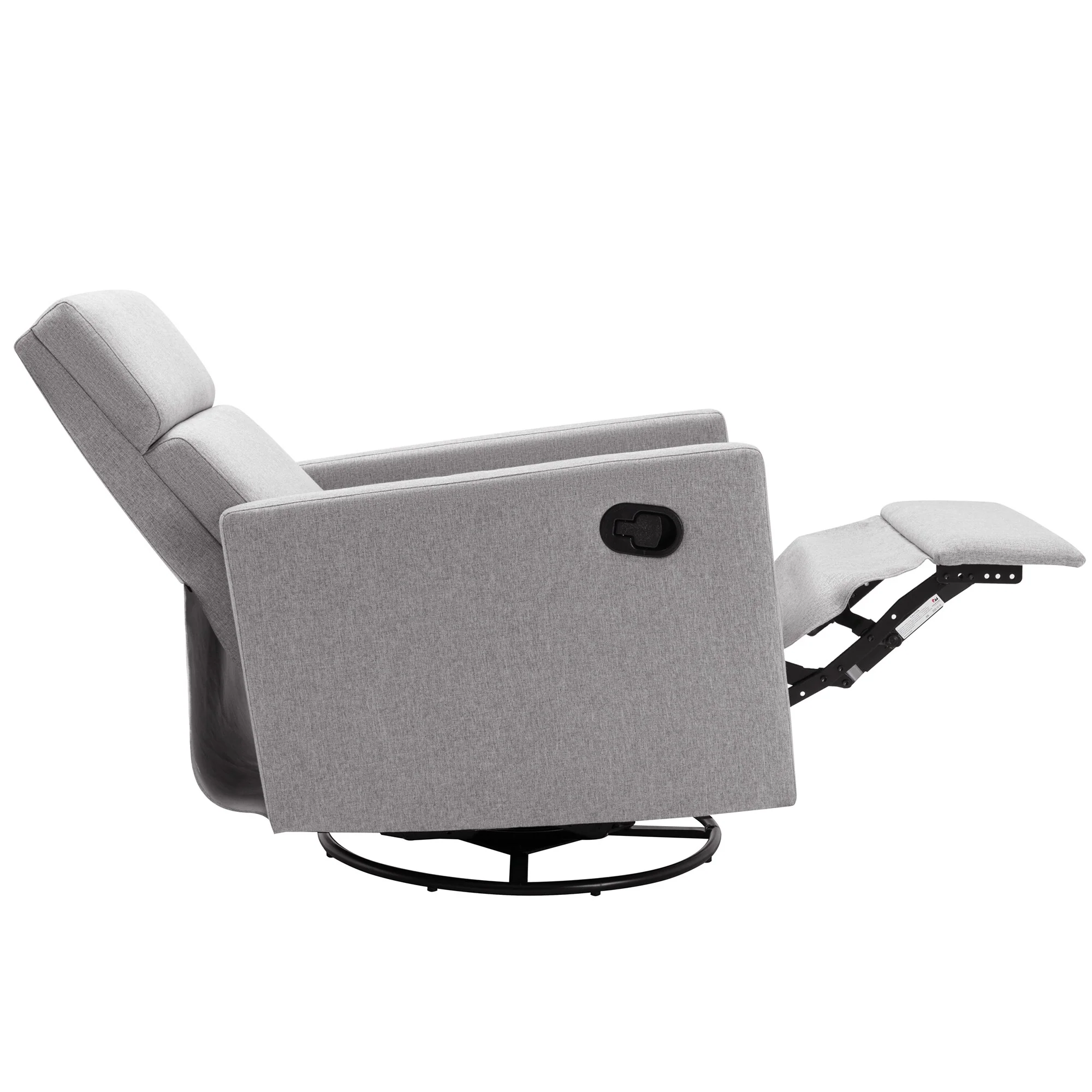 Roomfitters Modern Upholstered Rocker Nursery Chair, Plush Seating Glider Swivel Recliner Chair