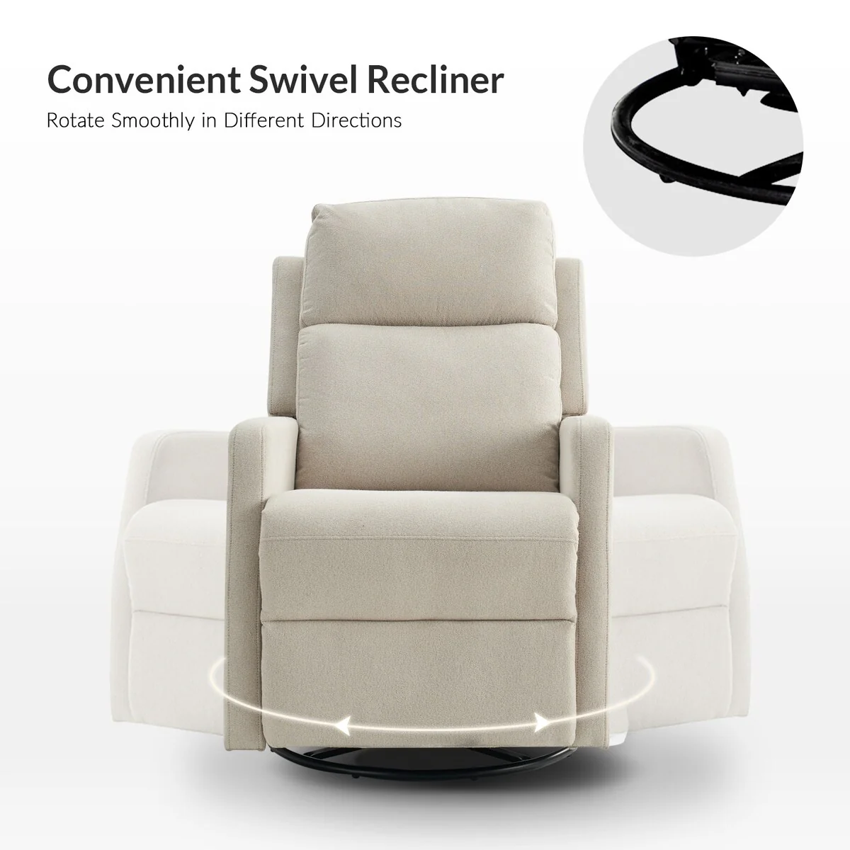 Julian Modern Swivel Rocker Manual Recliner by HULALA HOME