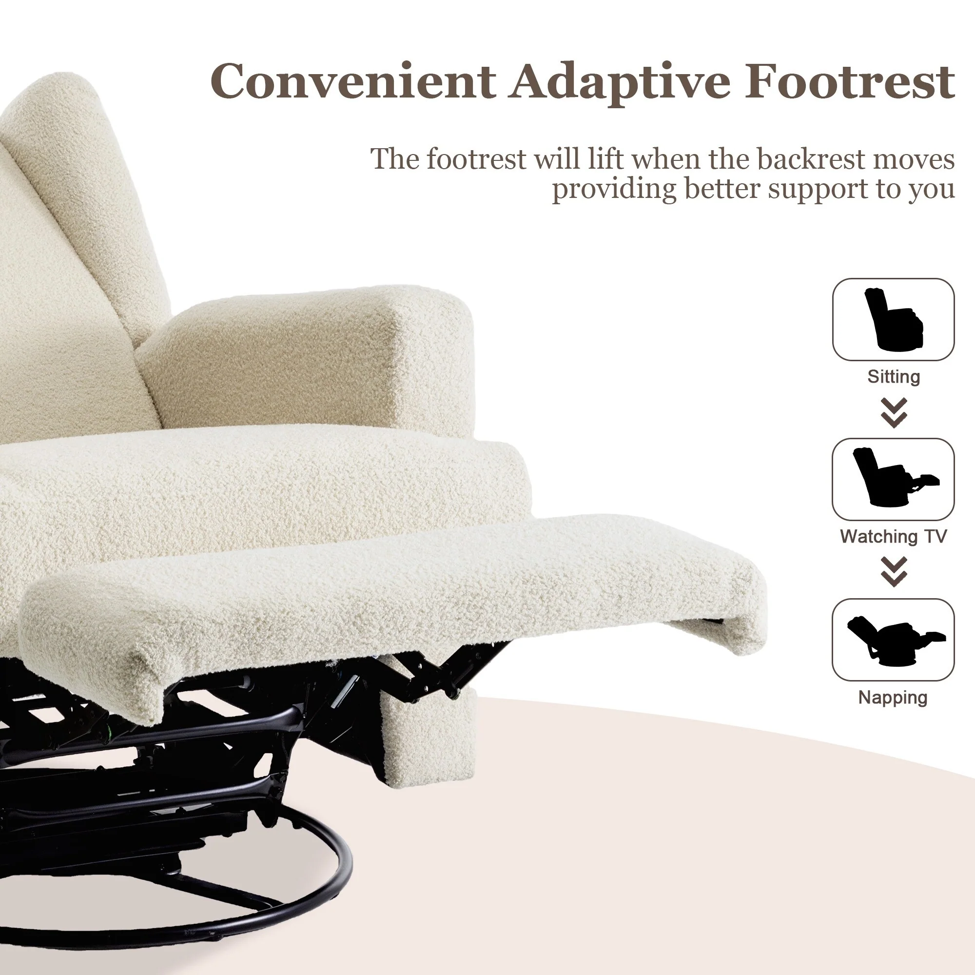 31'' W Manual Glider Swivel Glider Rocker Recliner Nursery Set of 2