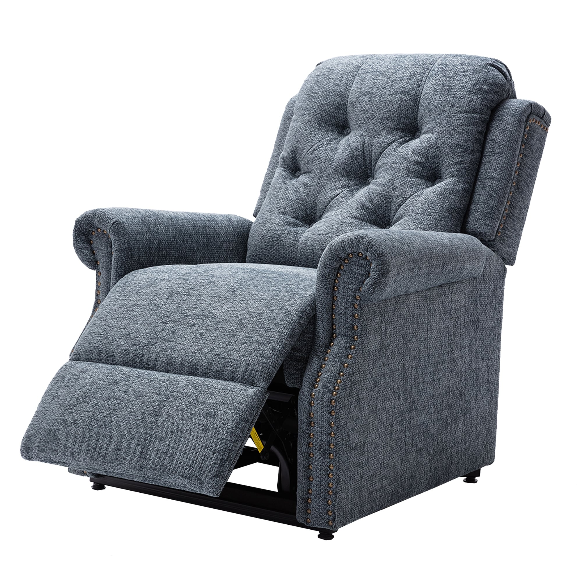 Clihome Chenille Knit Fabric Power-lift Recliner Chair with Massage