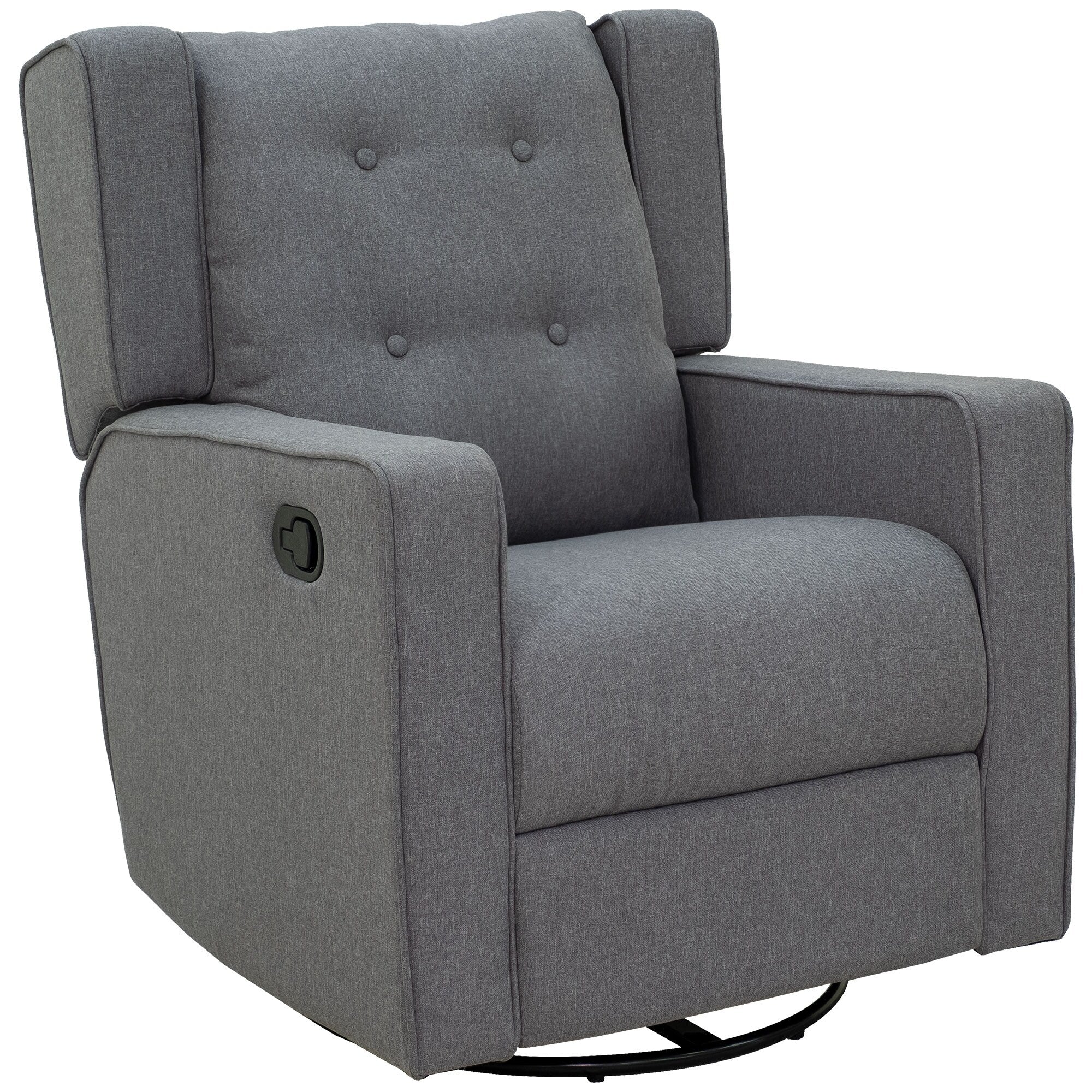 Wingback swivel recliner chair glider