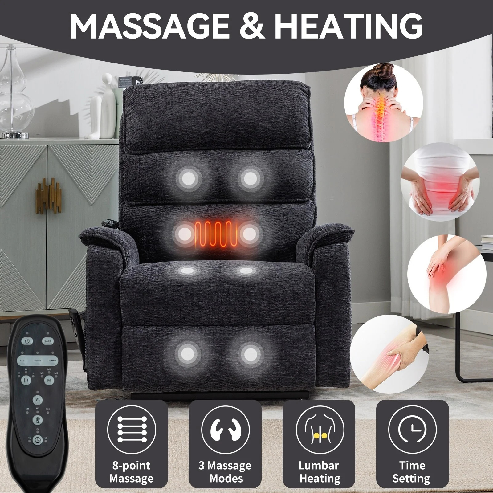 Power Lift Recliner Chair with Power-Remote