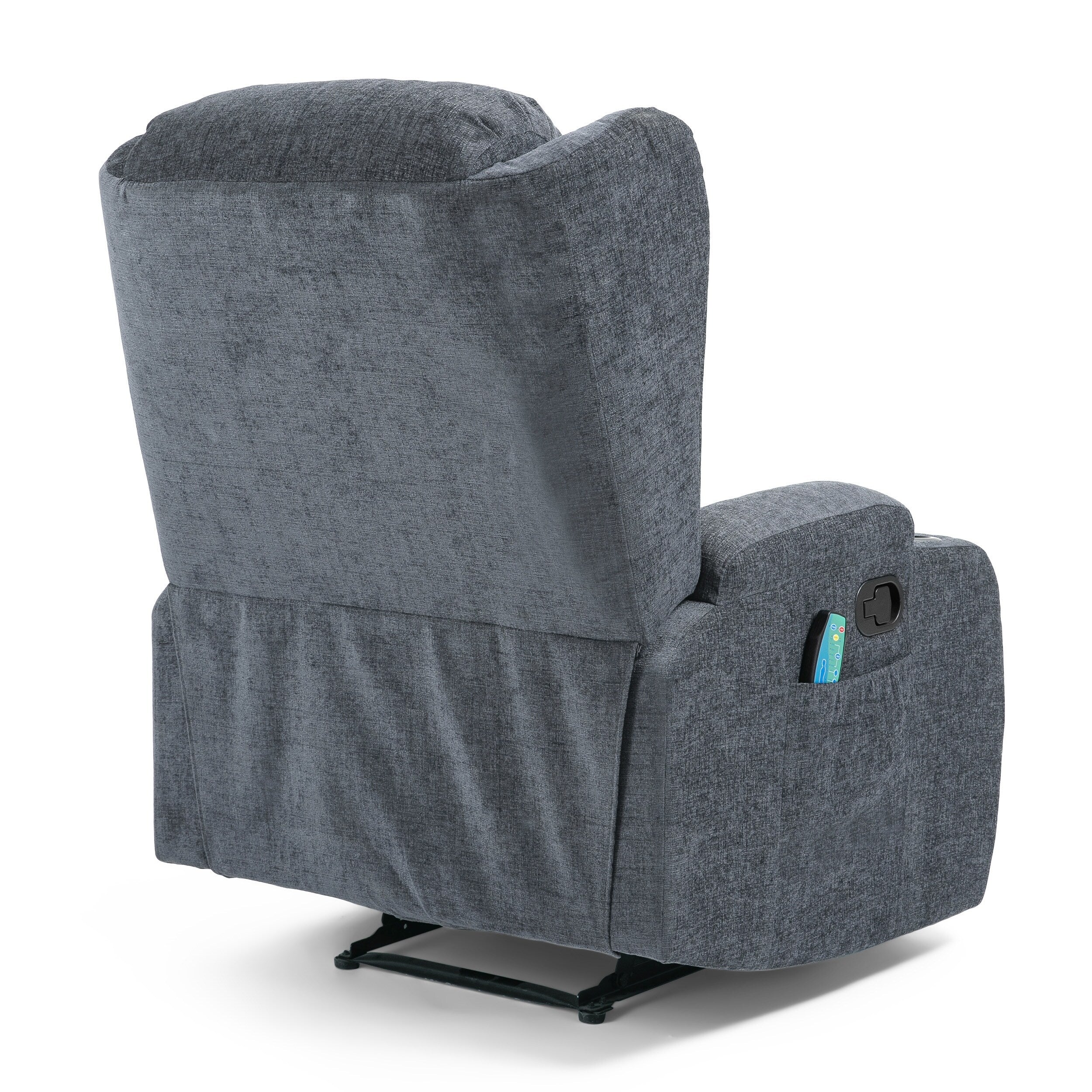 Massage Recliner with Heating, 5 Modes, Cup Holders, Remote Control, and Manual Reclining Feature