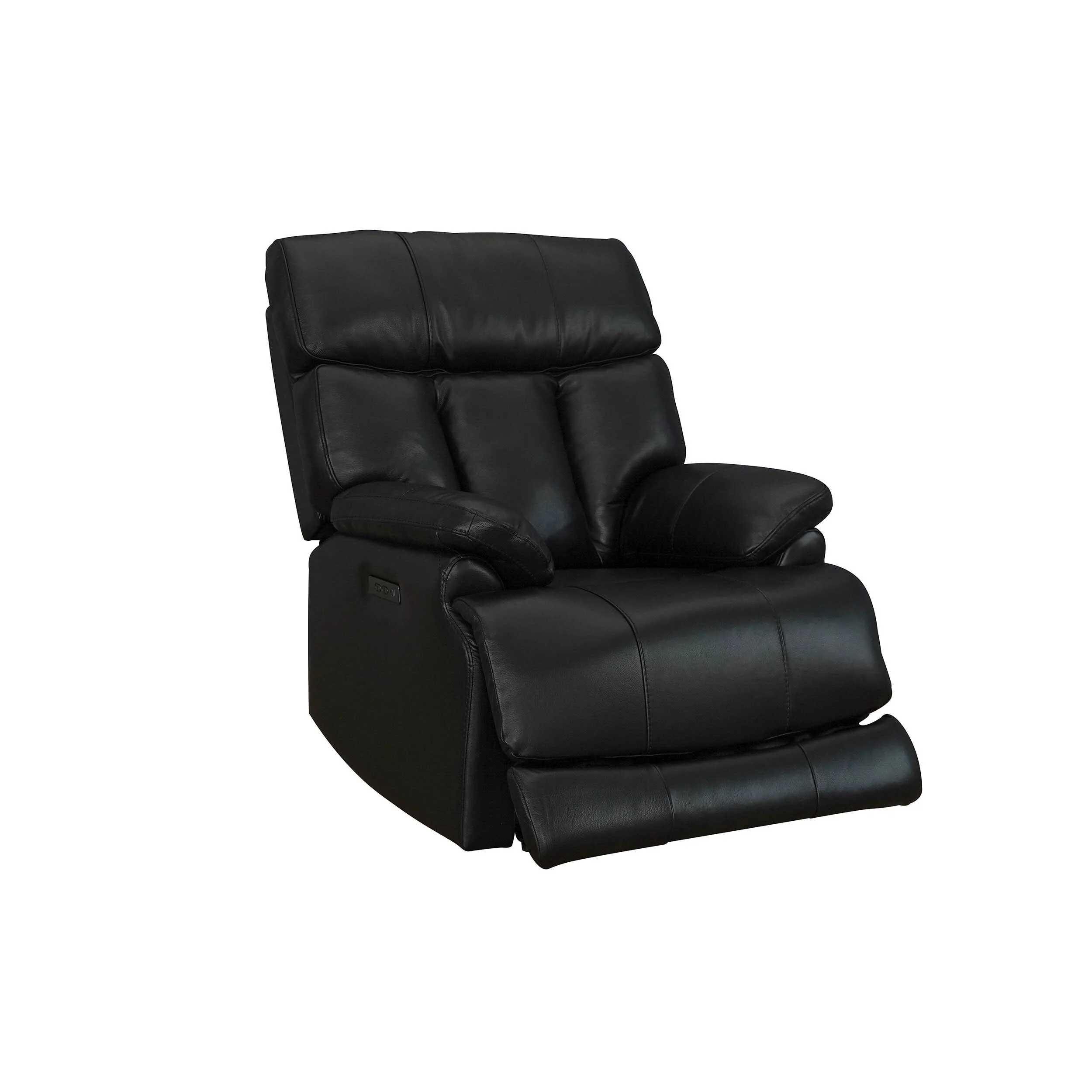 Top Grain Leather Power Recliner Chair Adjustable Headrest Extendable Footrest Zero Gravity Recliner