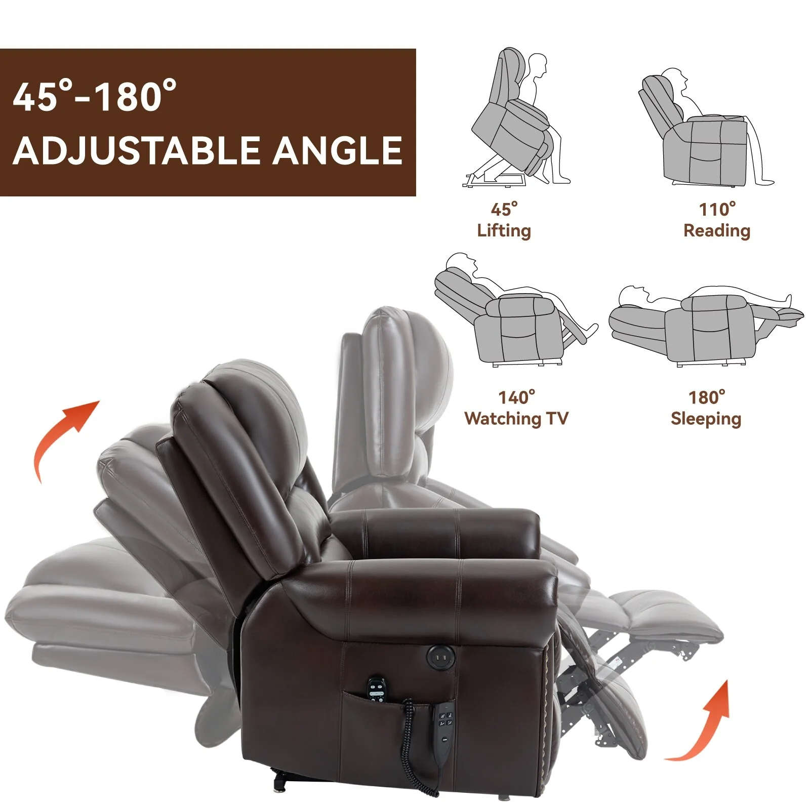 Power Lift Recliner Chair Heat Massage