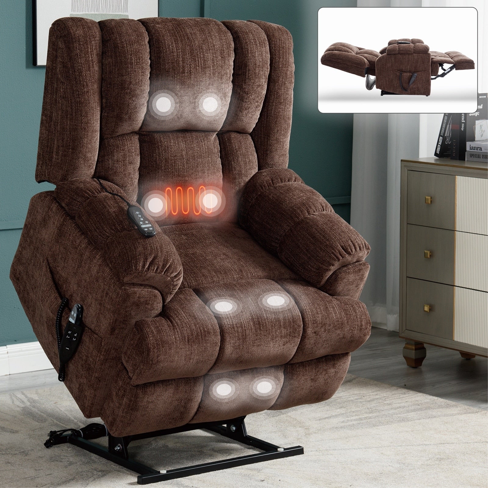 Electric Power Lift Recliners with Power-Remote