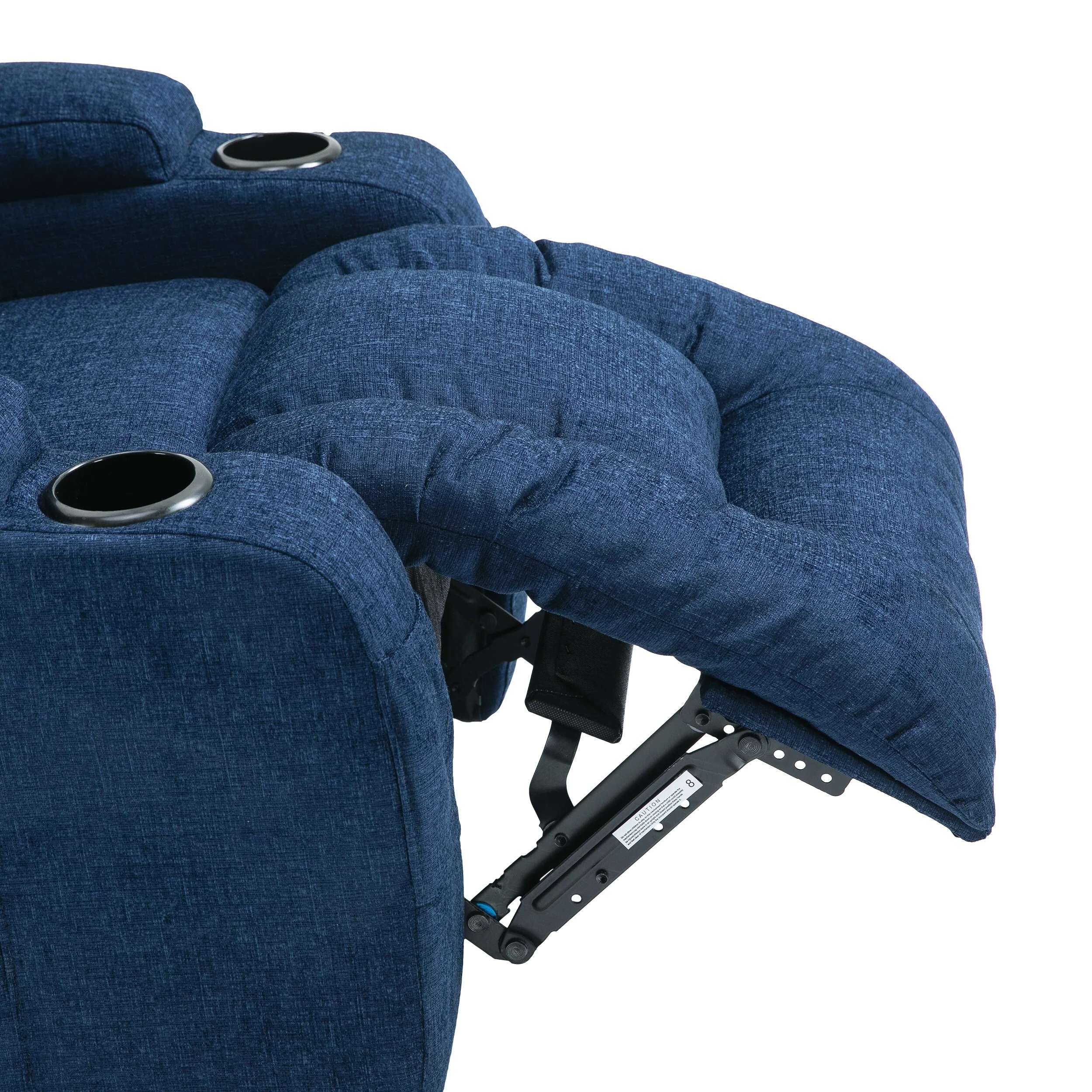 Massage Recliner with Heating, 5 Modes, Cup Holders, Remote Control, and Manual Reclining Feature