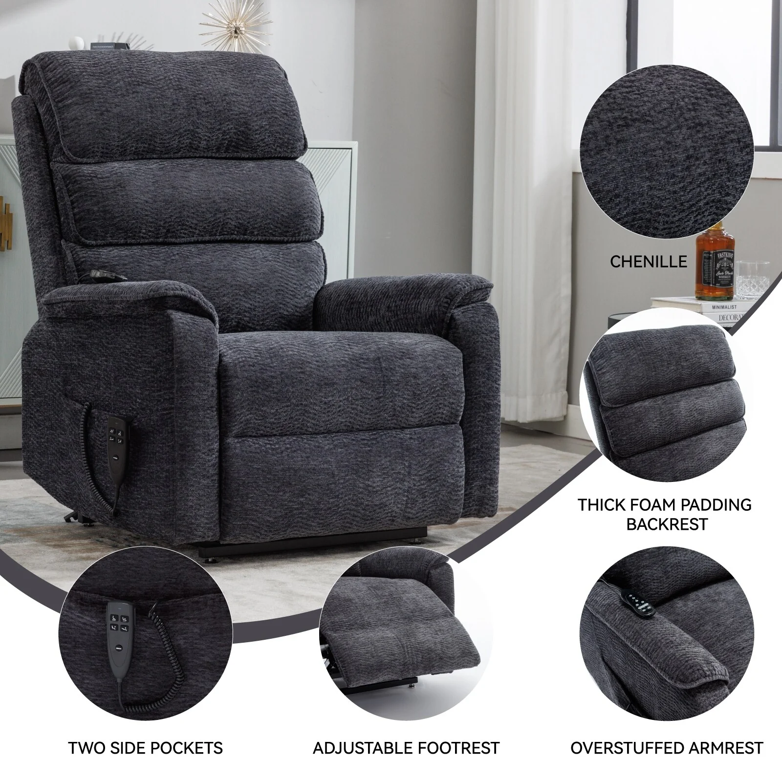 Power Lift Recliner Chair with Power-Remote