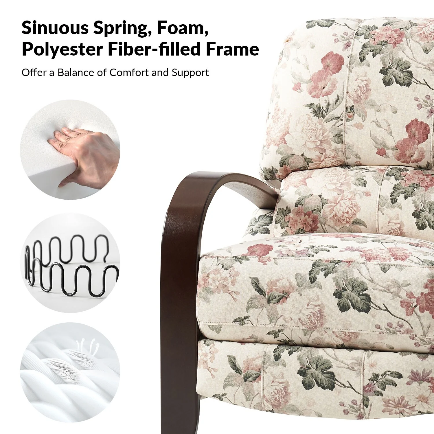 Rita Genuine Leather Manual Recliner by Hulala Home