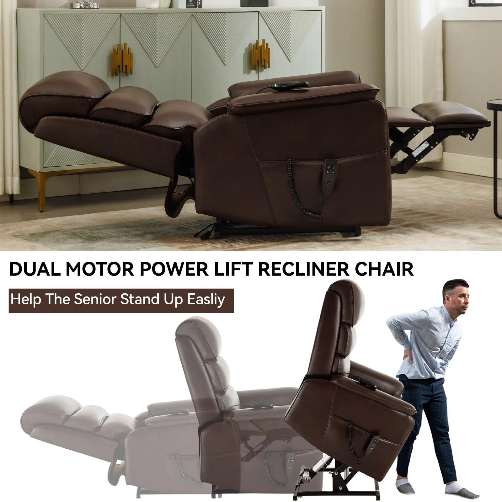 Power Lift Recliner Chair with Power-Remote