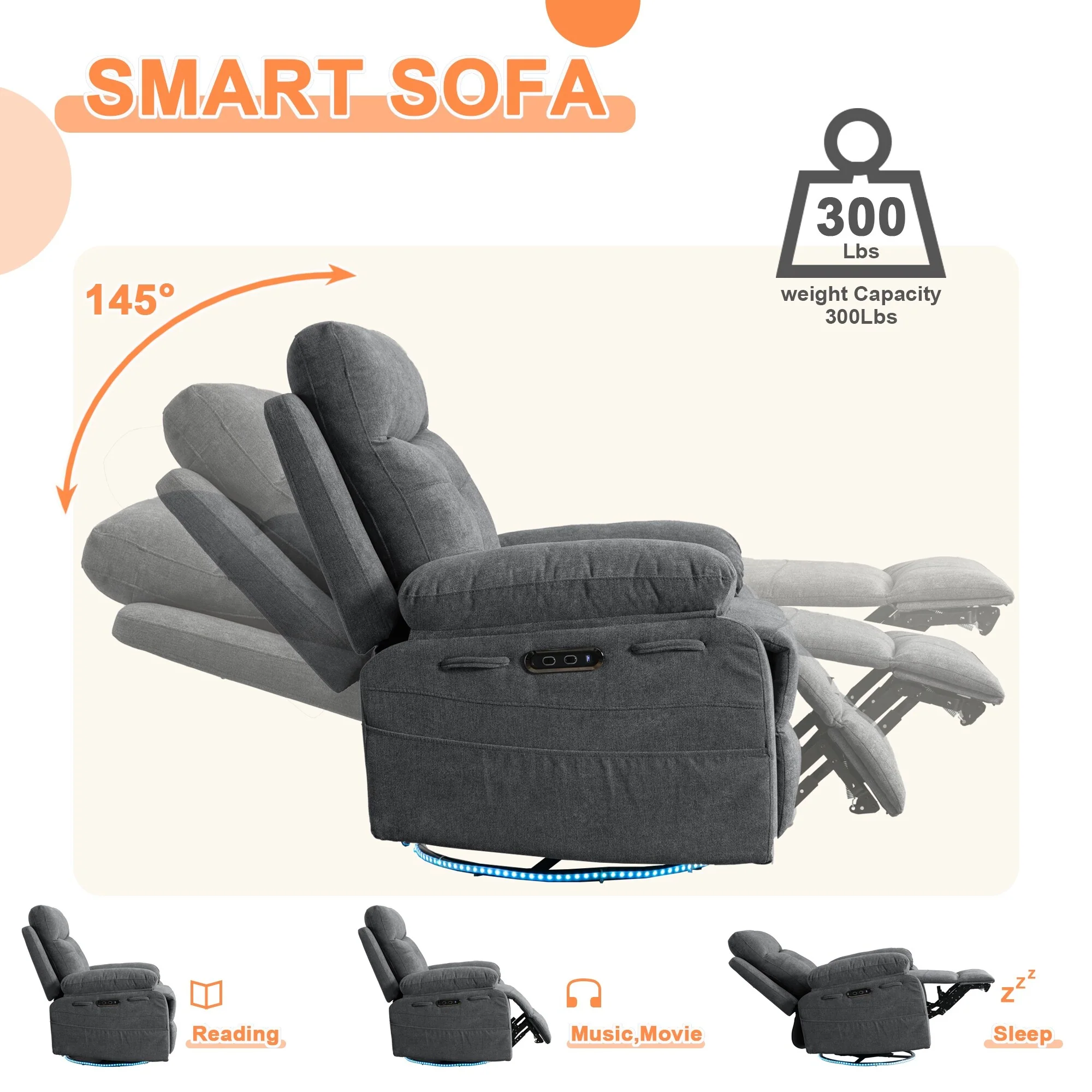 Power Recliner Glider Chair