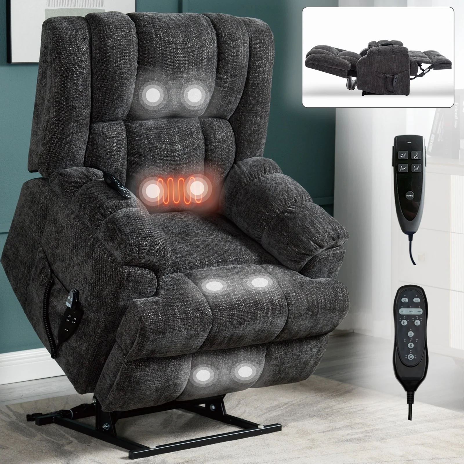 Electric Power Lift Recliners with Power-Remote
