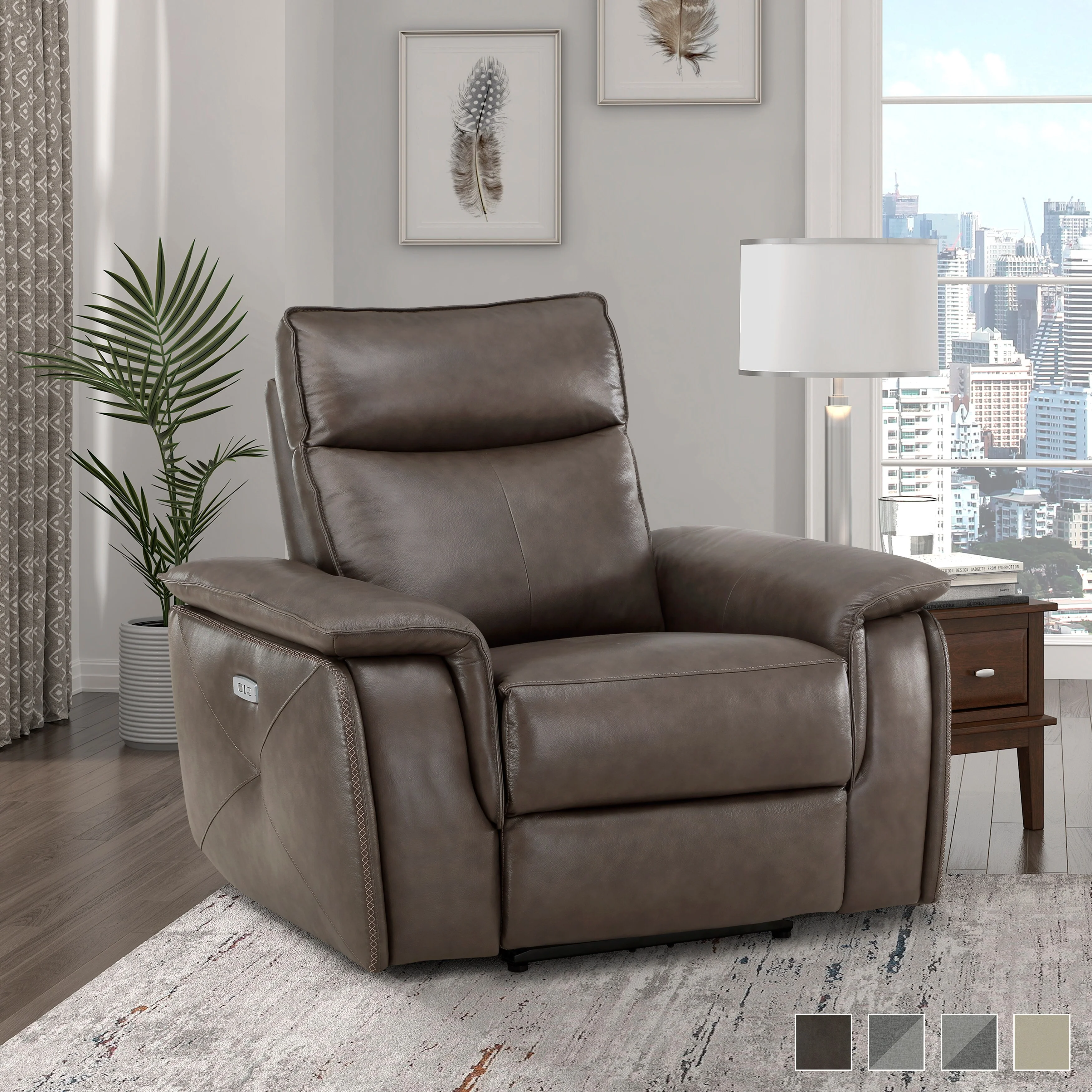Blythe Leather Match Power Reclining Chair