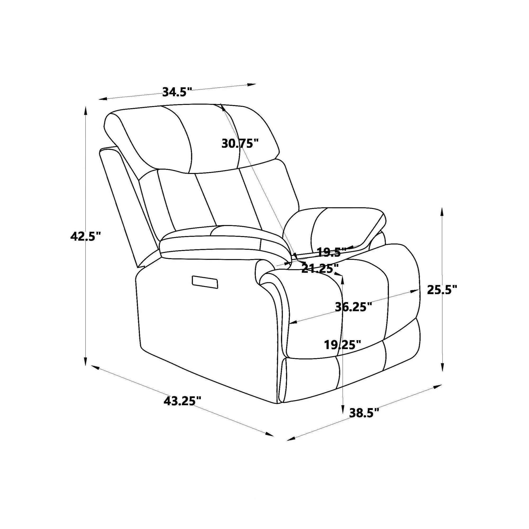 Top Grain Leather Power Recliner Chair Adjustable Headrest Extendable Footrest Zero Gravity Recliner