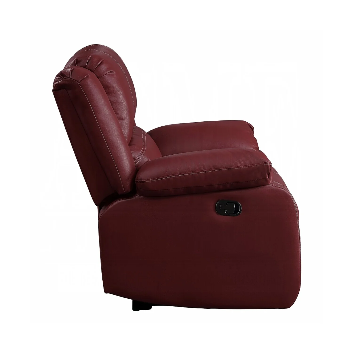 Synthetic Leather Upholstered Manual Motion Rocker Recliner in Red