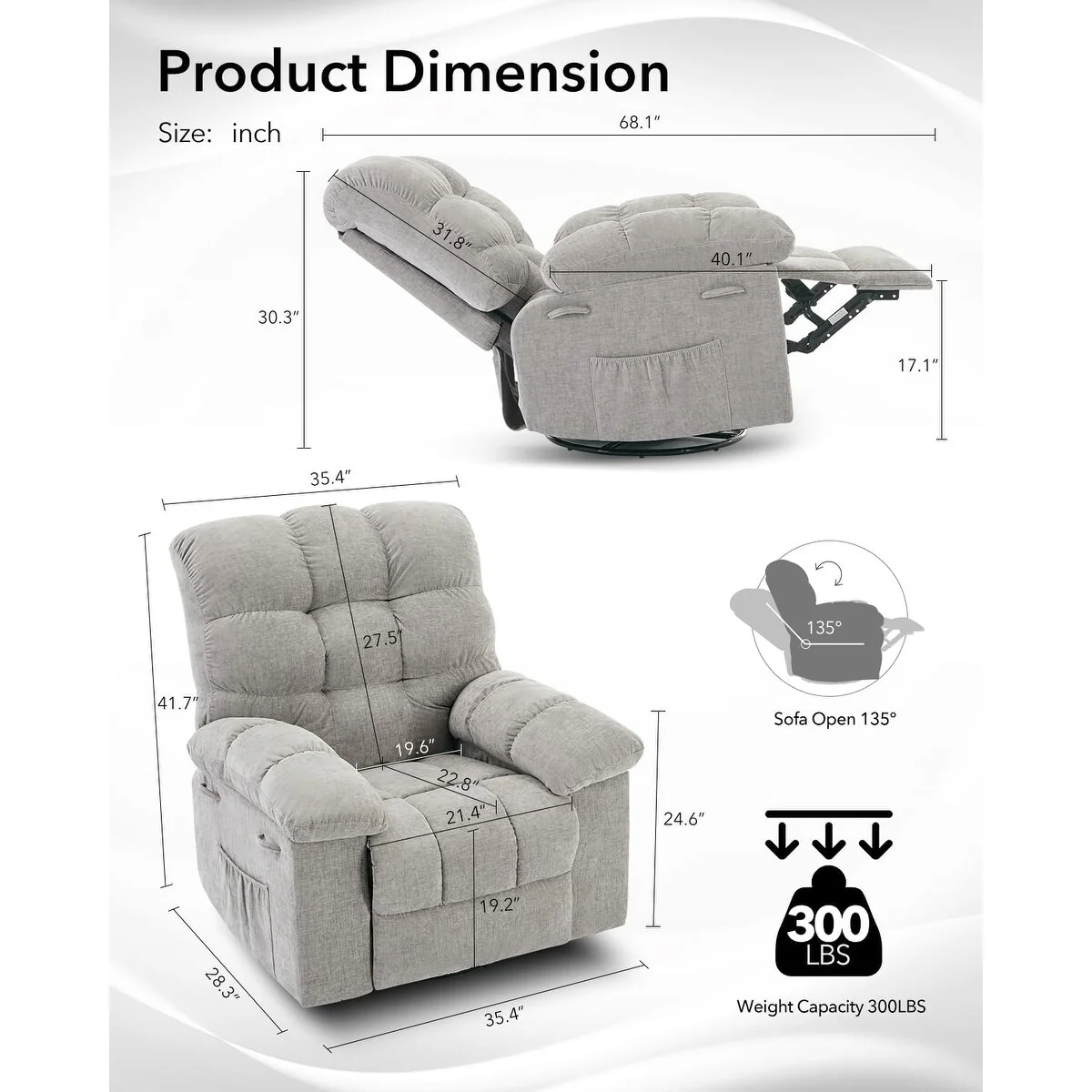 Rocking 360�� Swivel Rocker Chair