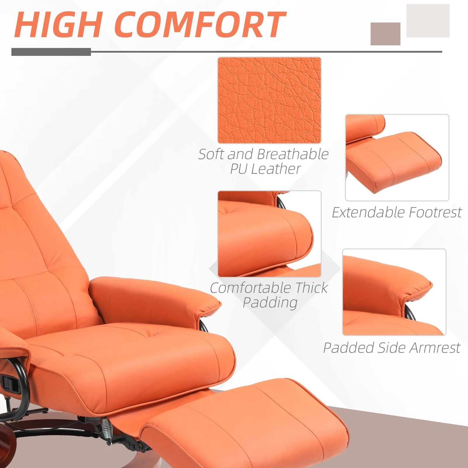 Faux Leather Manual Recliner