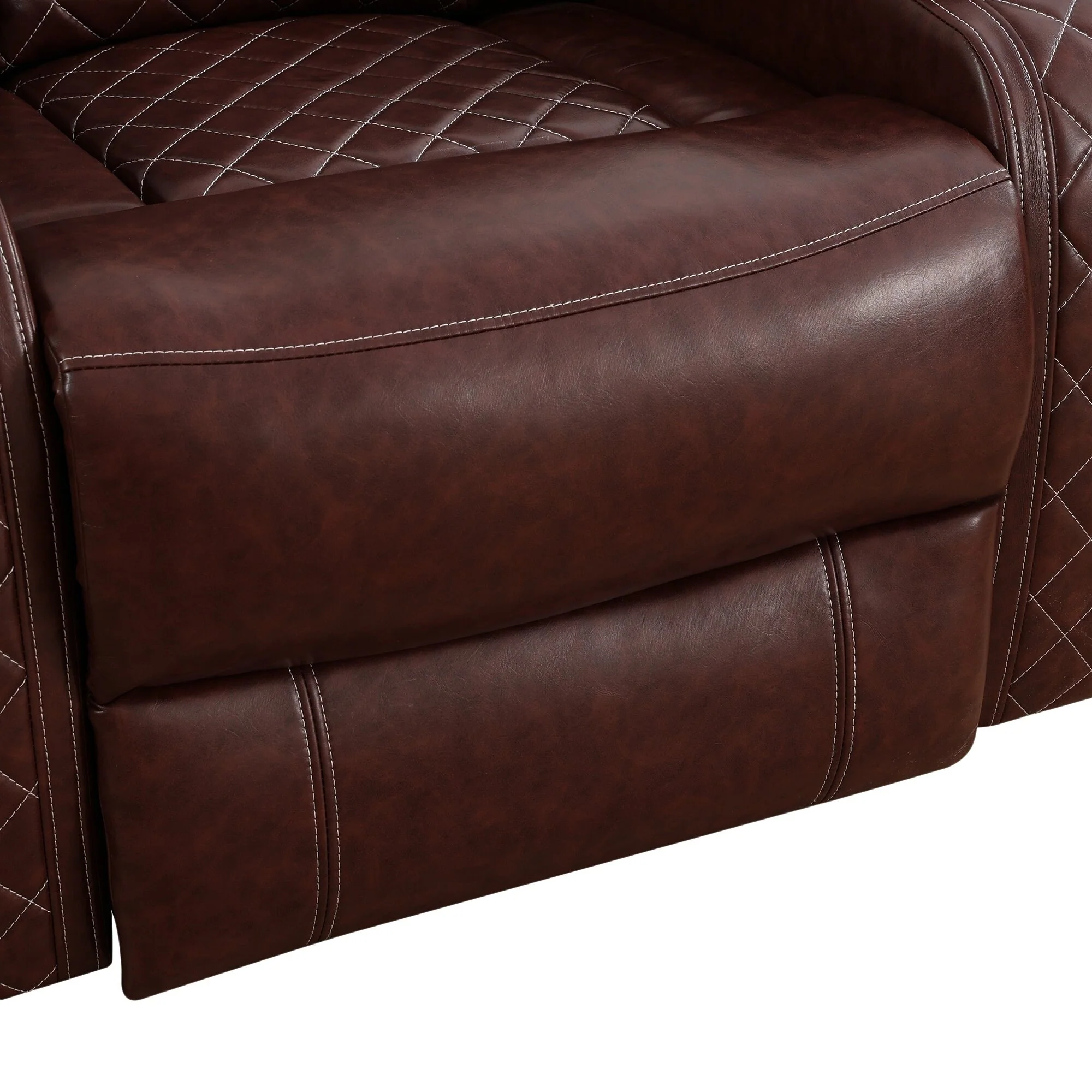 Modern Breathing Leather Recliner Chair with Ambient Lighting and USB-Powered LED