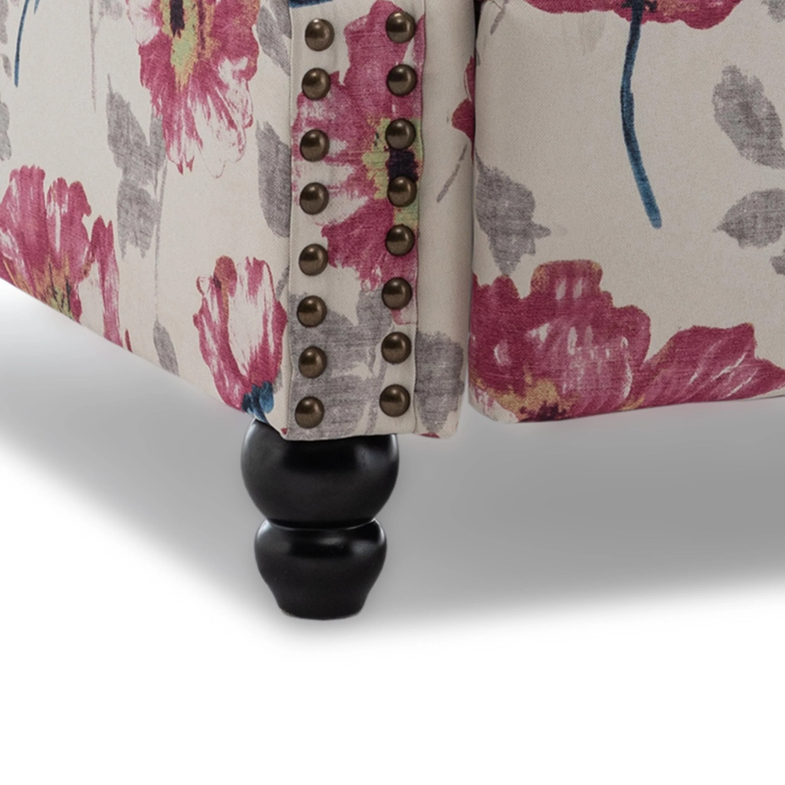 2 Set Nail-head Padded Seat Pushback Recliner Chair