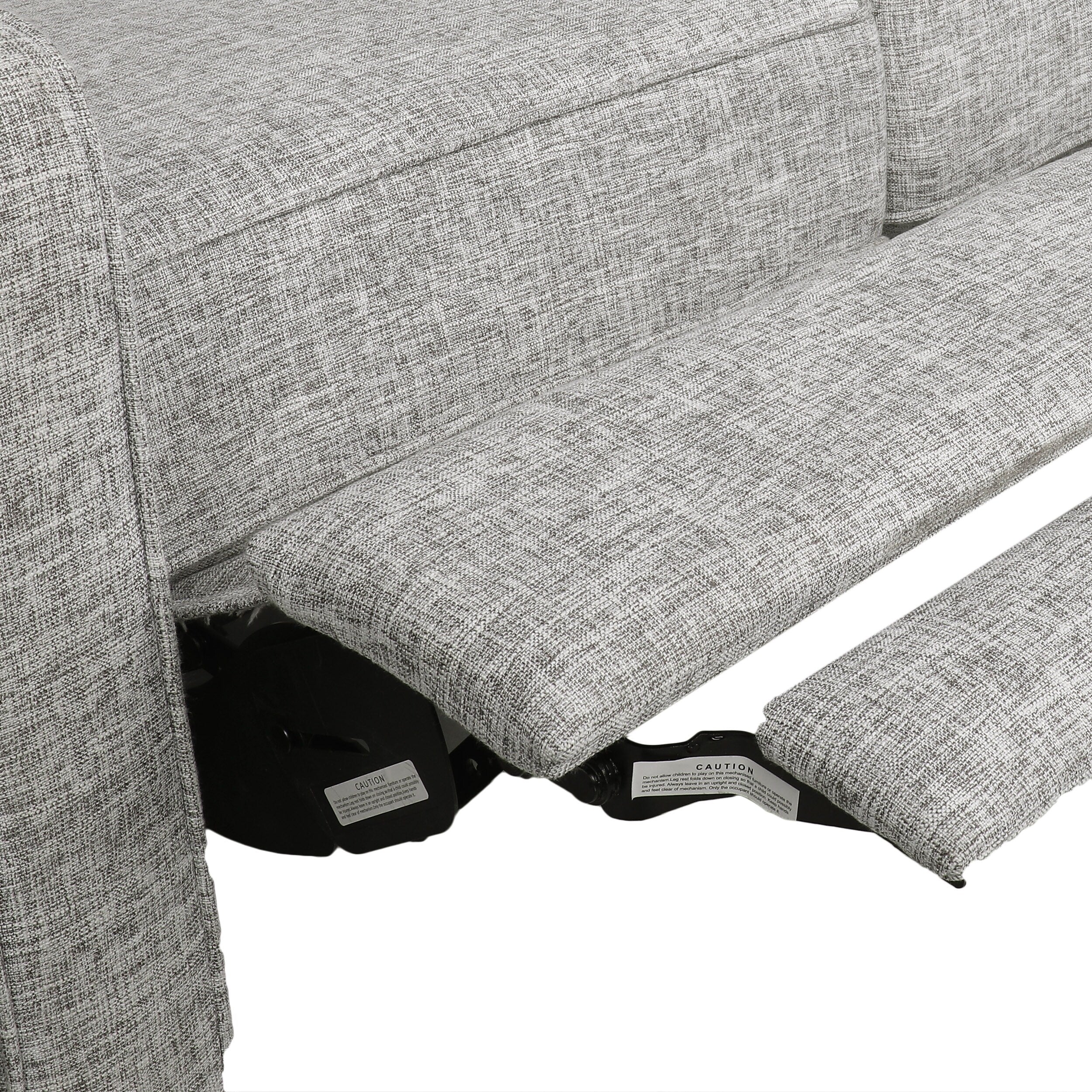 Denison Upholstered Loveseat Pushback Recliner by Christopher Knight Home