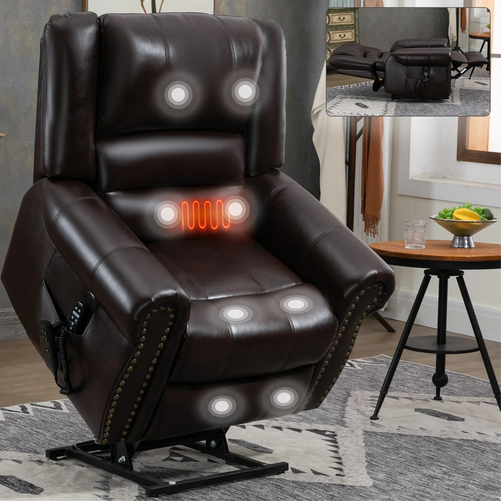 Power Lift Recliner Chair Heat Massage