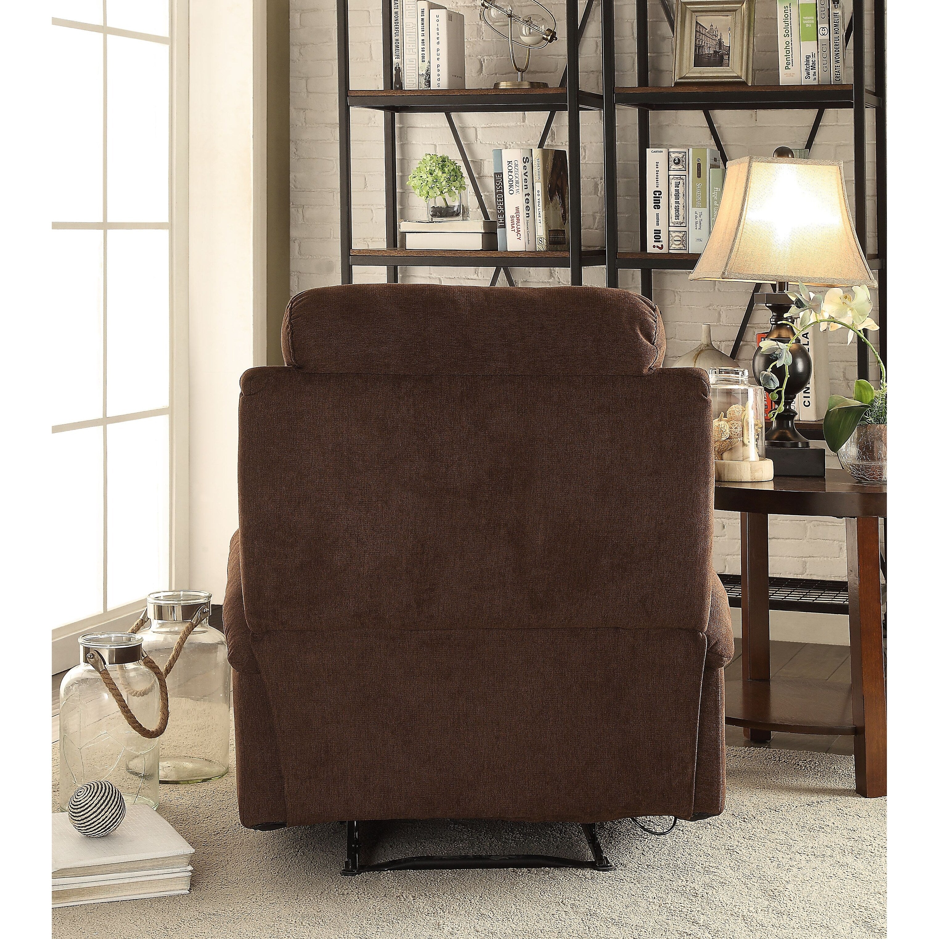 Chocolate Linen Motion Recliner