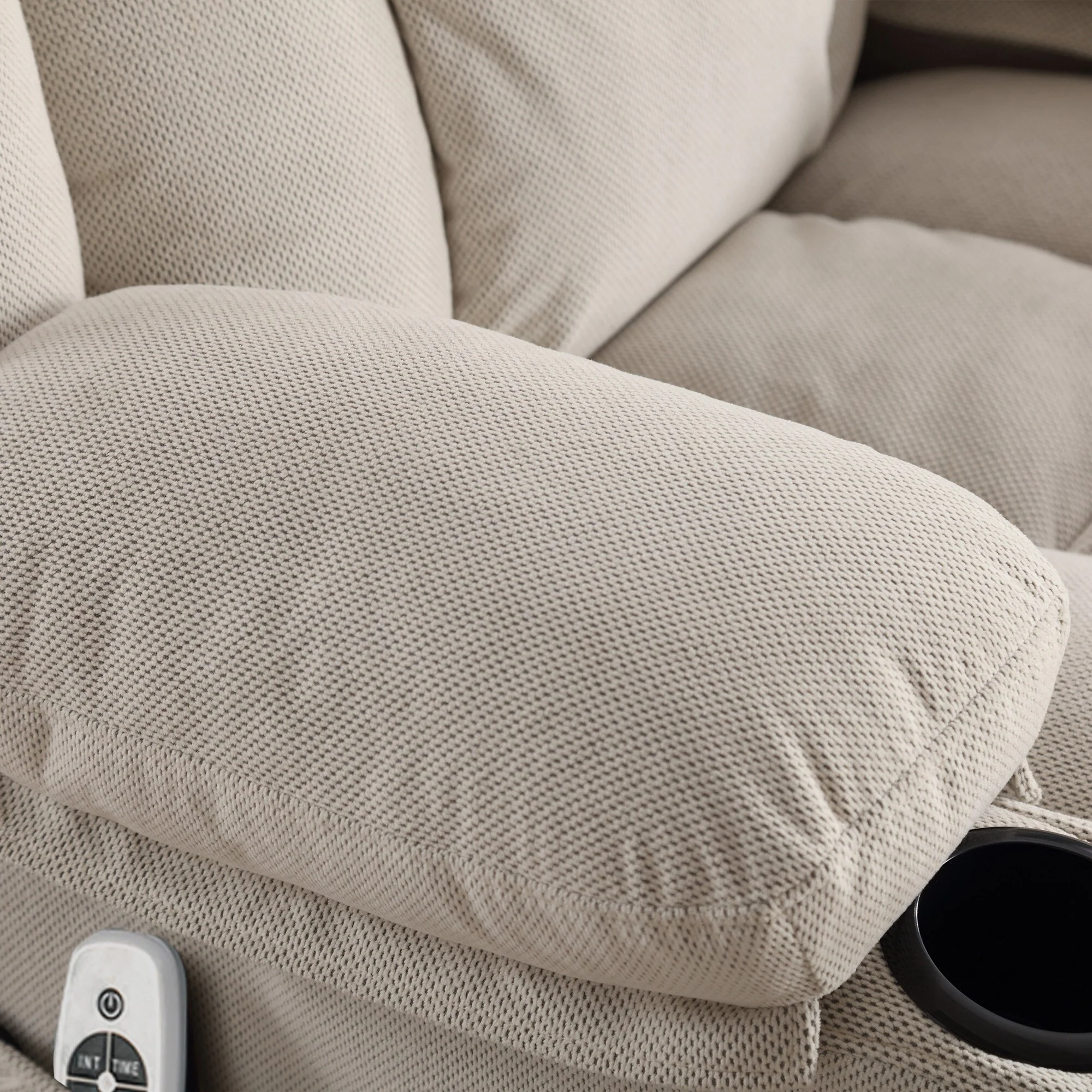 Swinging recliner massage heated sofa