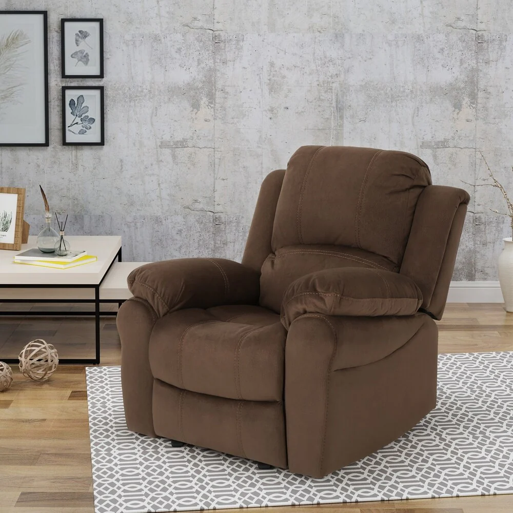 Celestina Bubba Microfiber Gliding Recliner by Christopher Knight Home
