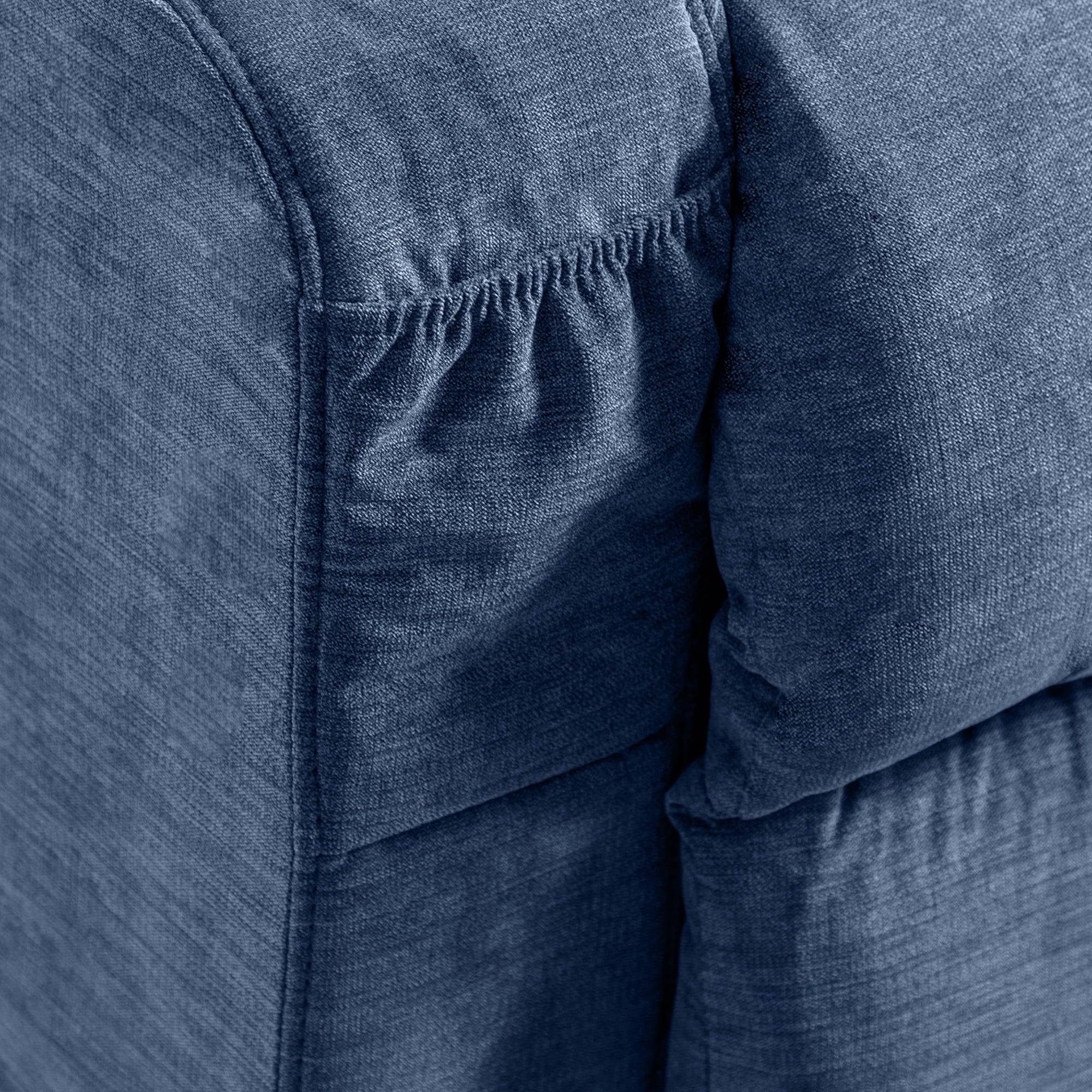 Blue Power Lift Recliner Chair with Heat, Massage, USB Charging, Side Pockets and Remote Control