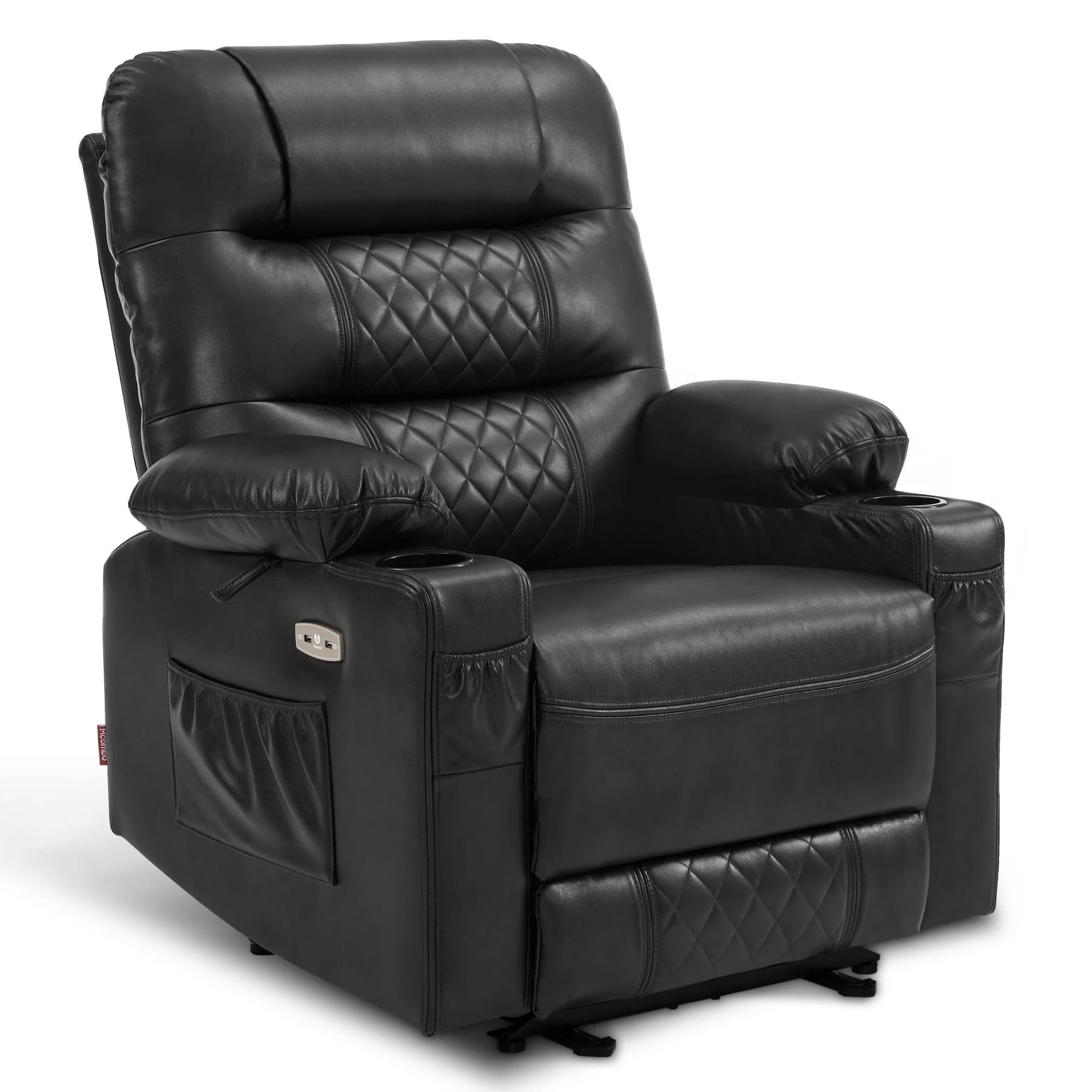 MCombo Electric Power Recliner Chair with Heat and Massage, Leather PR621