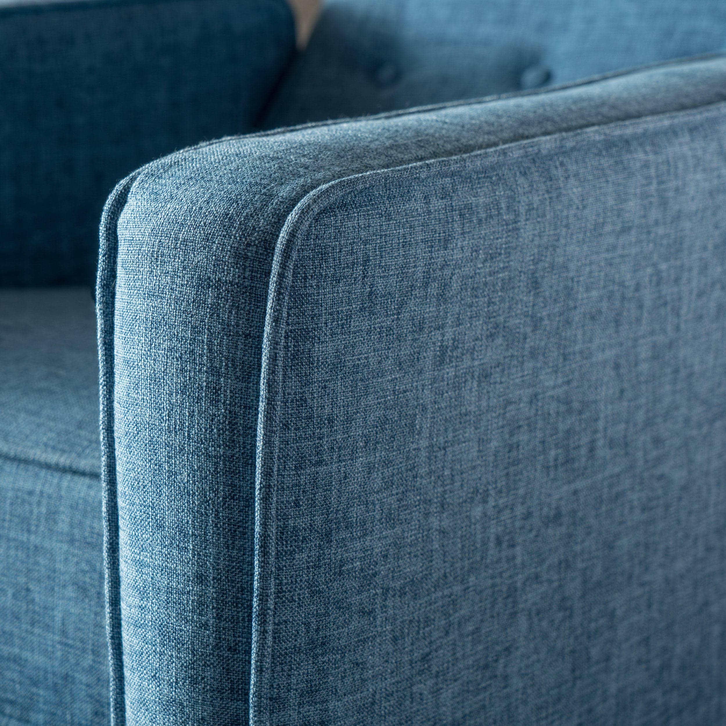 Mervynn Mid-Century Modern Button Tufted Fabric Recliner by Christopher Knight Home