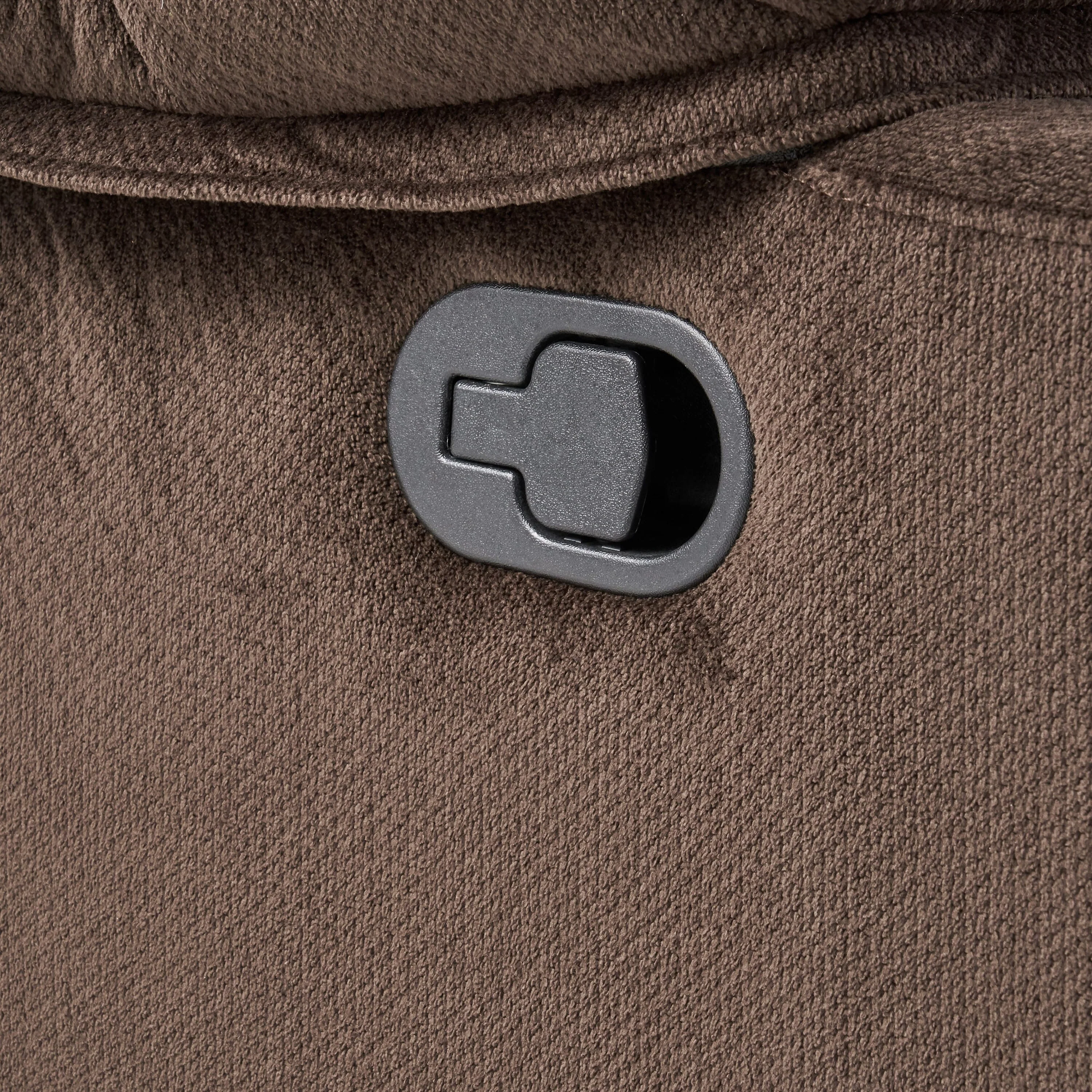 Manual Fabric Recliner Chair with Dual Cup Holders & Thick Padding