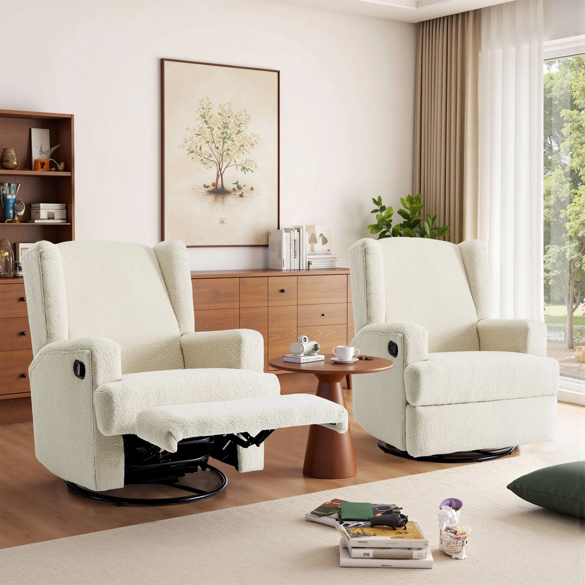 Swivel Glider Rocker Nursery Recliner Chair set of 2