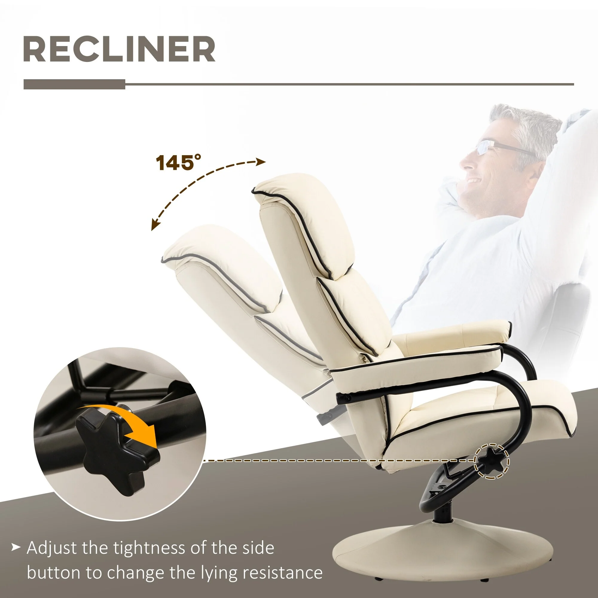 Recliner Chair with Ottoman