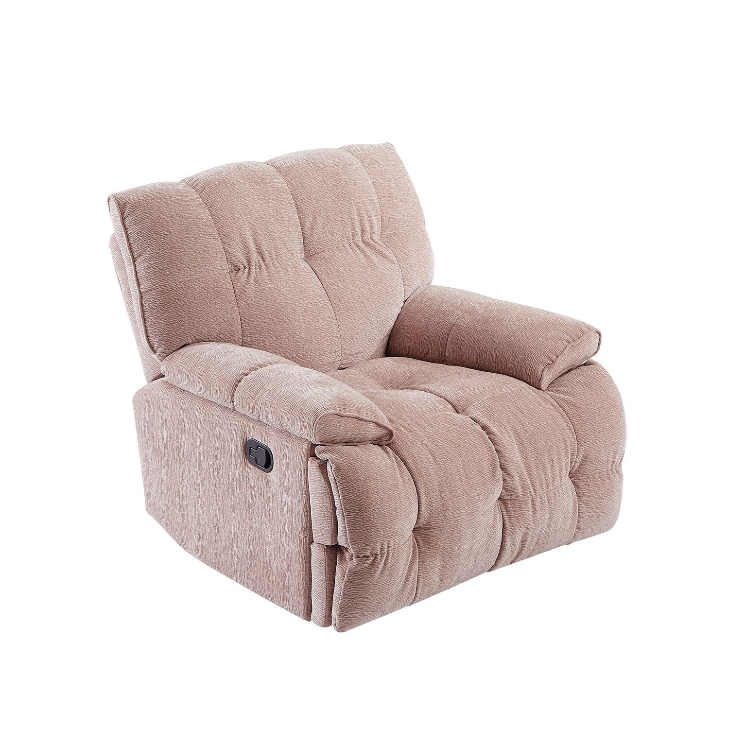 Ergonomic Glider 360 Degree Swivel Recliner Chair with Overstuffed Manual Rocking Recliner and Footrest