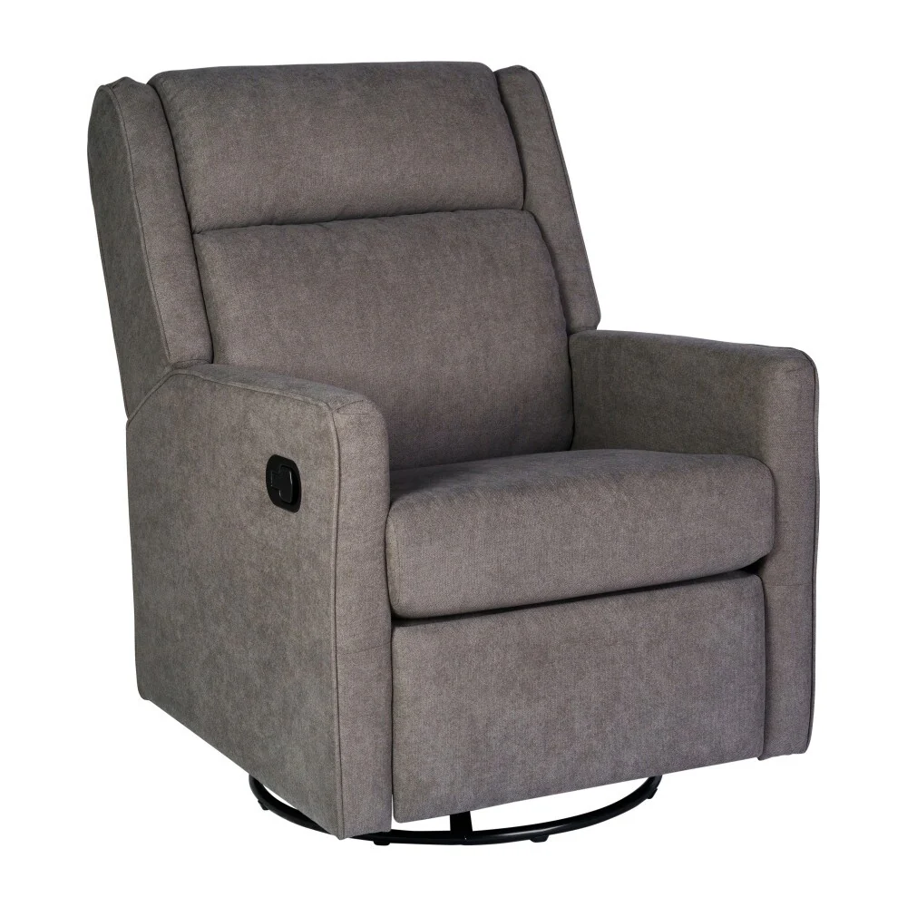 Classic Upholstered Manual Recline Rocking Swivel Glider Chair