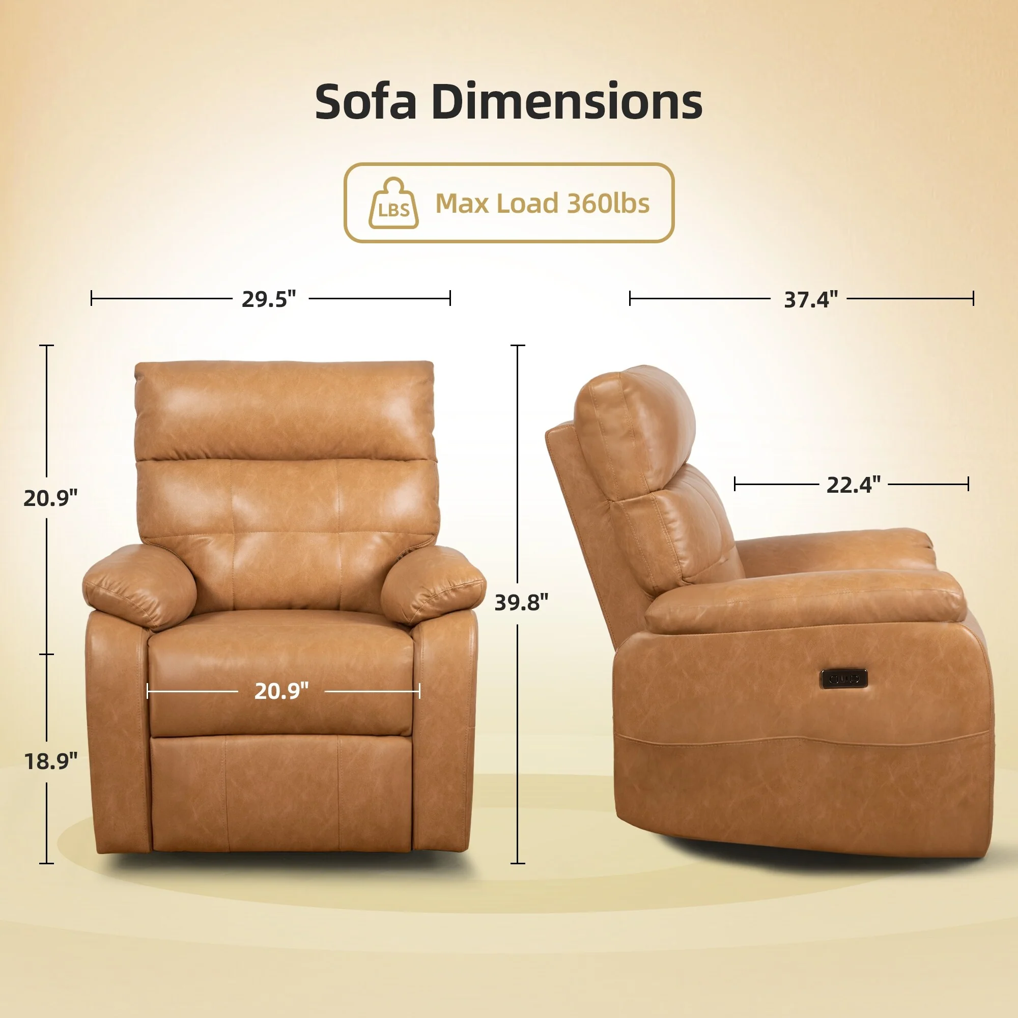 Power Swivel Rocker Recliner Chair