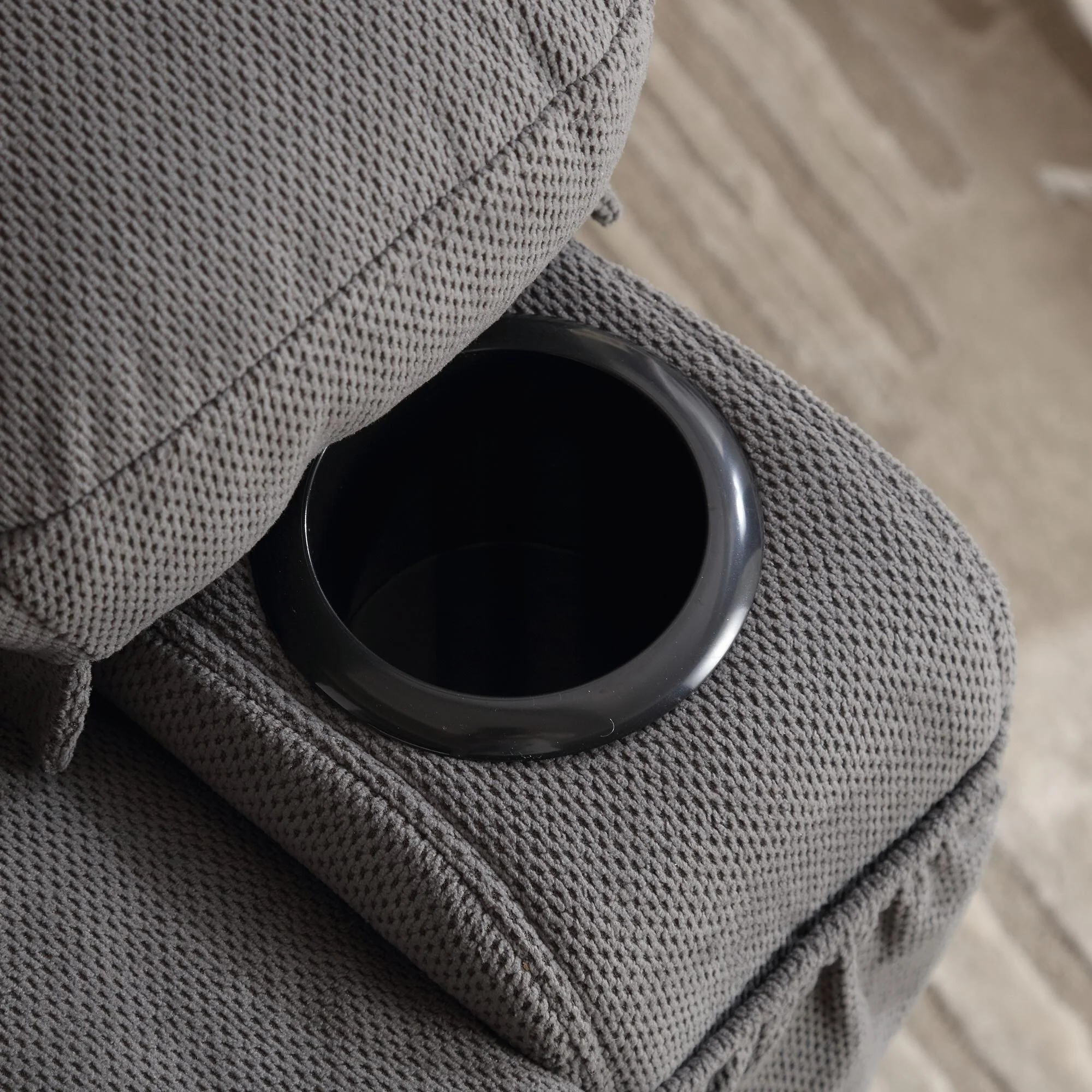 Swinging Recliner Massage Heated Sofa, with USB and 2 Cup Holders in Side Pockets