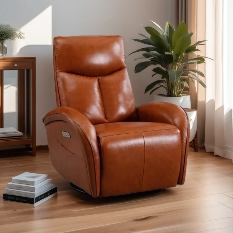 Power Swivel Rocker Recliner with 270�� Rotation, Ergonomic Lumbar Support, USB & Type-C Charging Ports