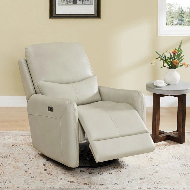 Adalyn Power Swivel Glider Recliner with Lumbar Pillow