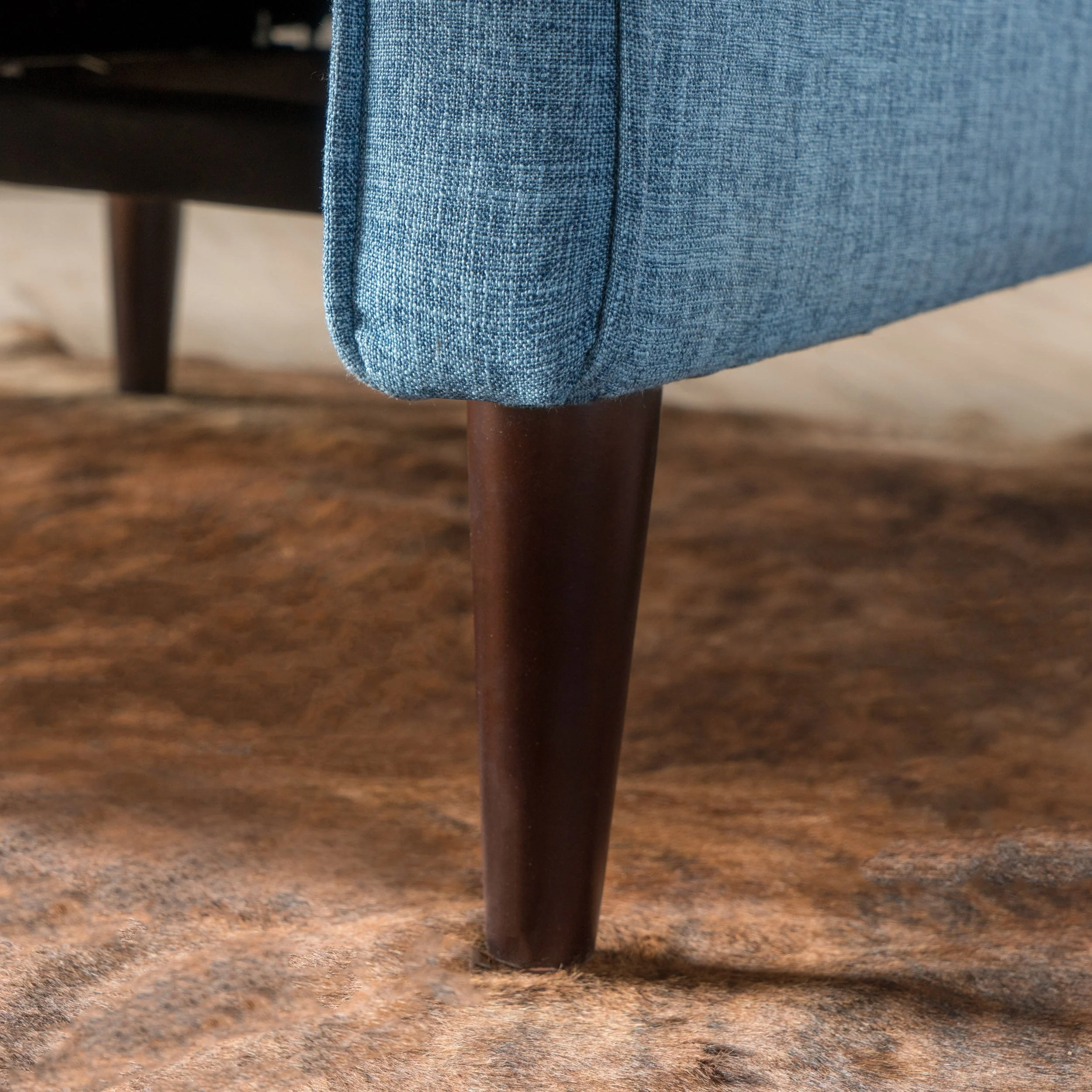 Mervynn Mid-Century Modern Button Tufted Fabric Recliner by Christopher Knight Home